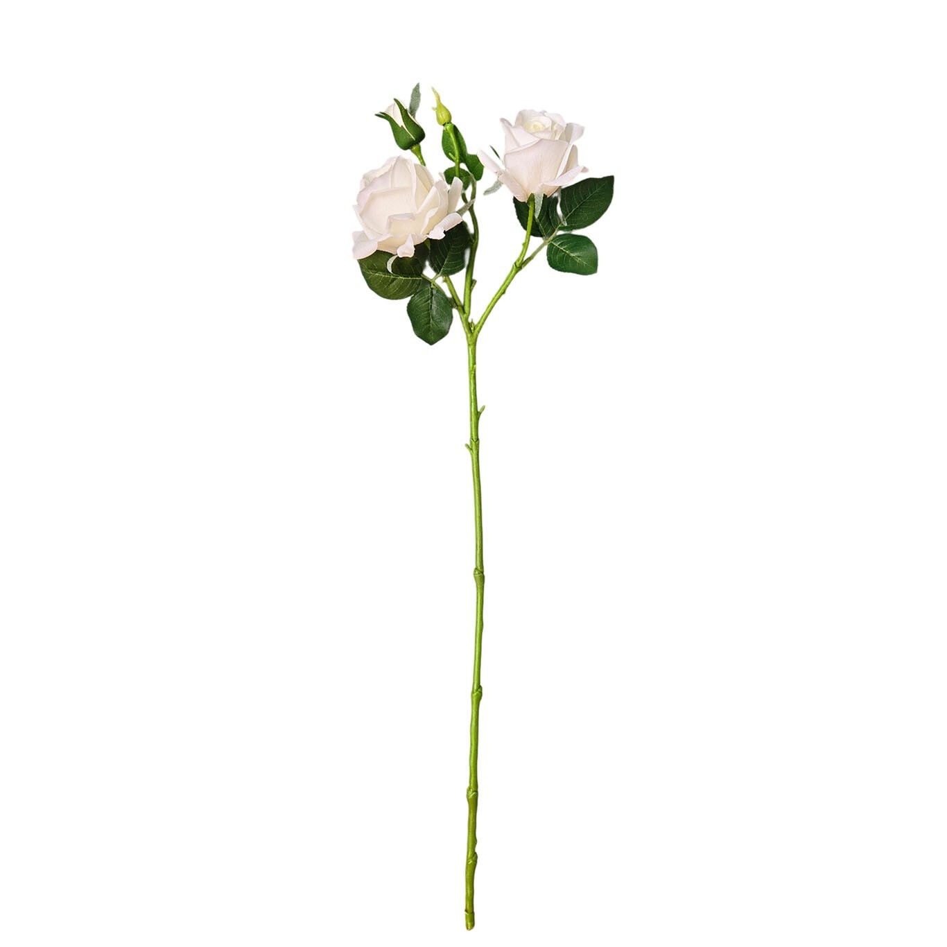 10pcs Artificial 3-Head Roses – Each Stem Features 2 Full Blooms and 1 Bud.Gift