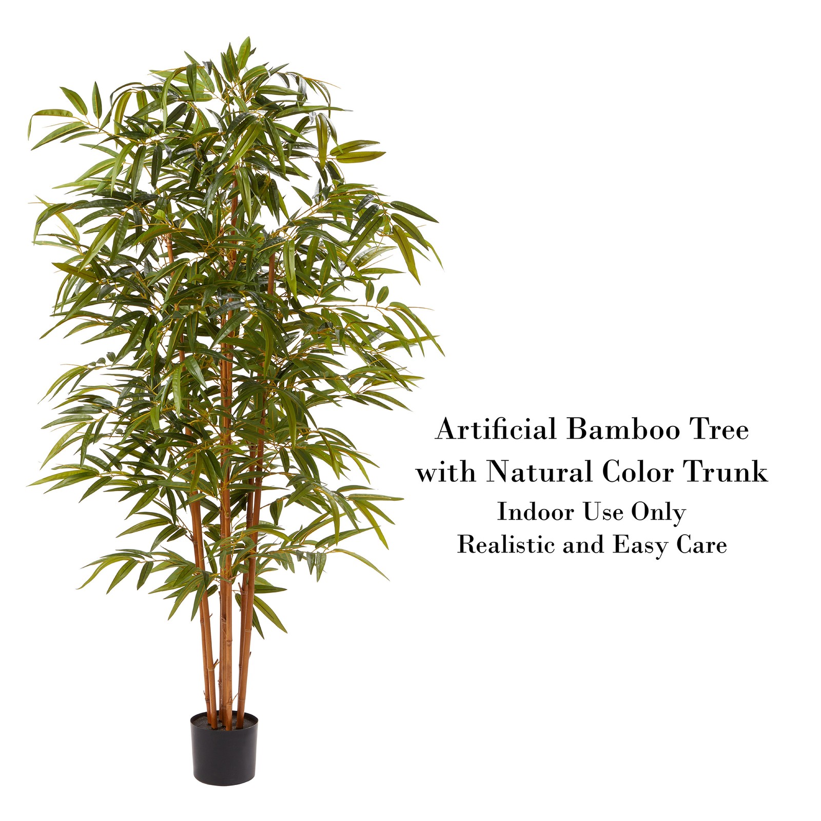 6 Ft. Artificial Bamboo Tall Faux Potted Indoor Floor Plant Office Home Decor