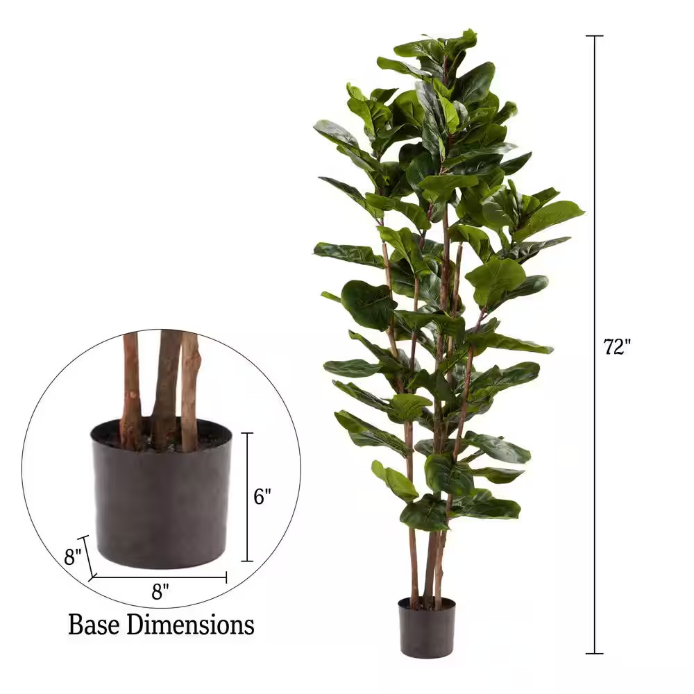 72 In. Artificial Fiddle Leaf Fig Tree