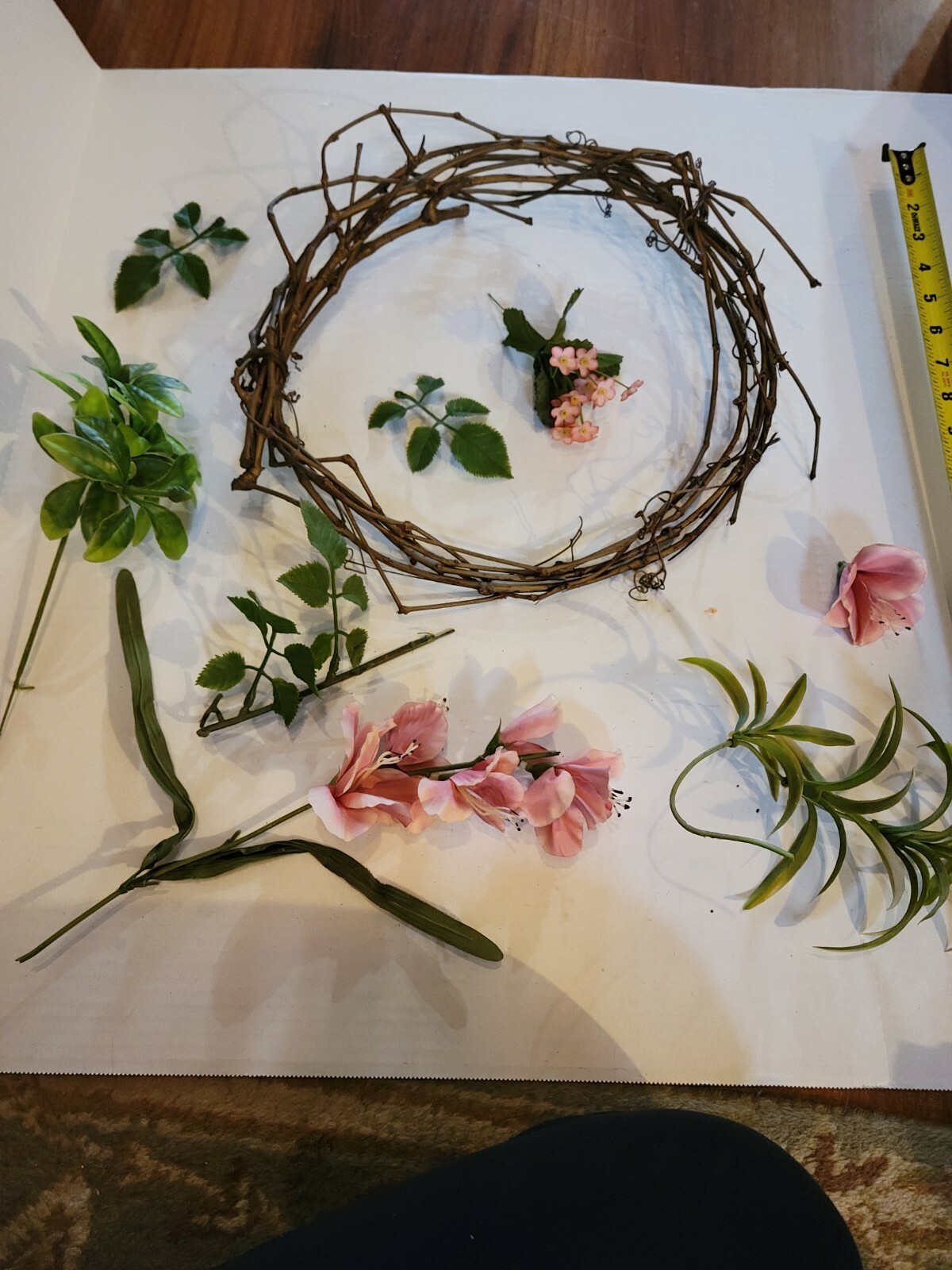 Large Selection Of Vintage Floral Stems And Leaves And Grapes