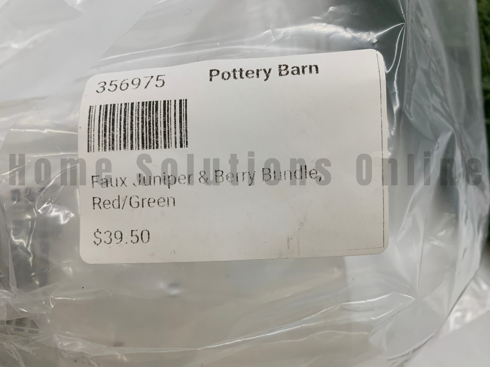 Pottery Barn Faux Juniper & Berry Bundle Red Green 20″ h #4845A