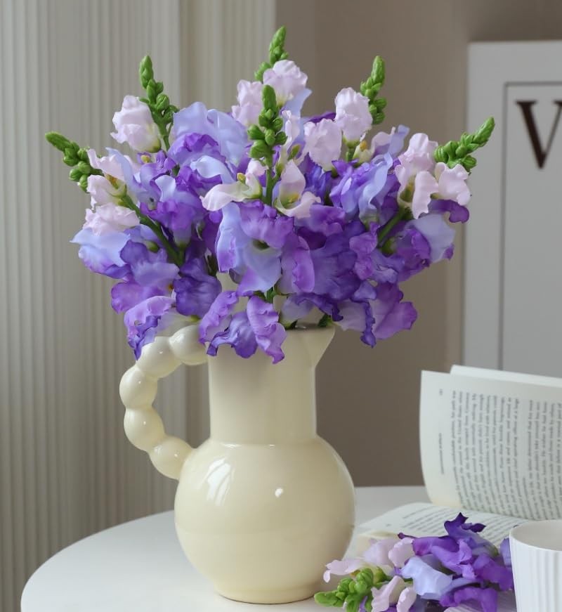 6 Pieces Artificial Delphinium Flowers,16″Artificial Silk Flowers Hyacinth,Si…