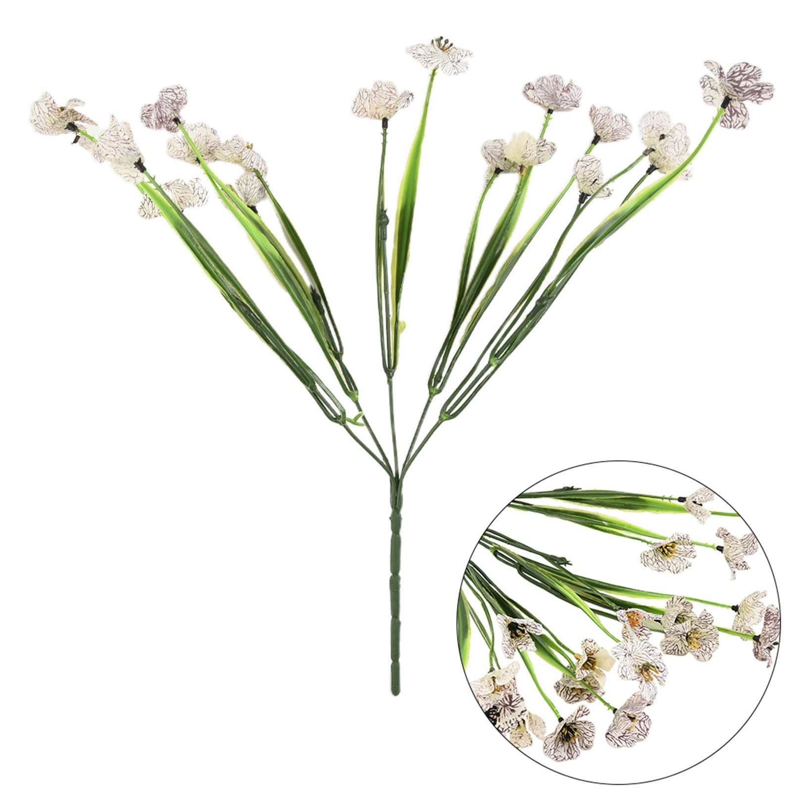 1 Bunch Of Artificial Flowers For Outdoors Five Branches 6 Colors 5 Spring Grass