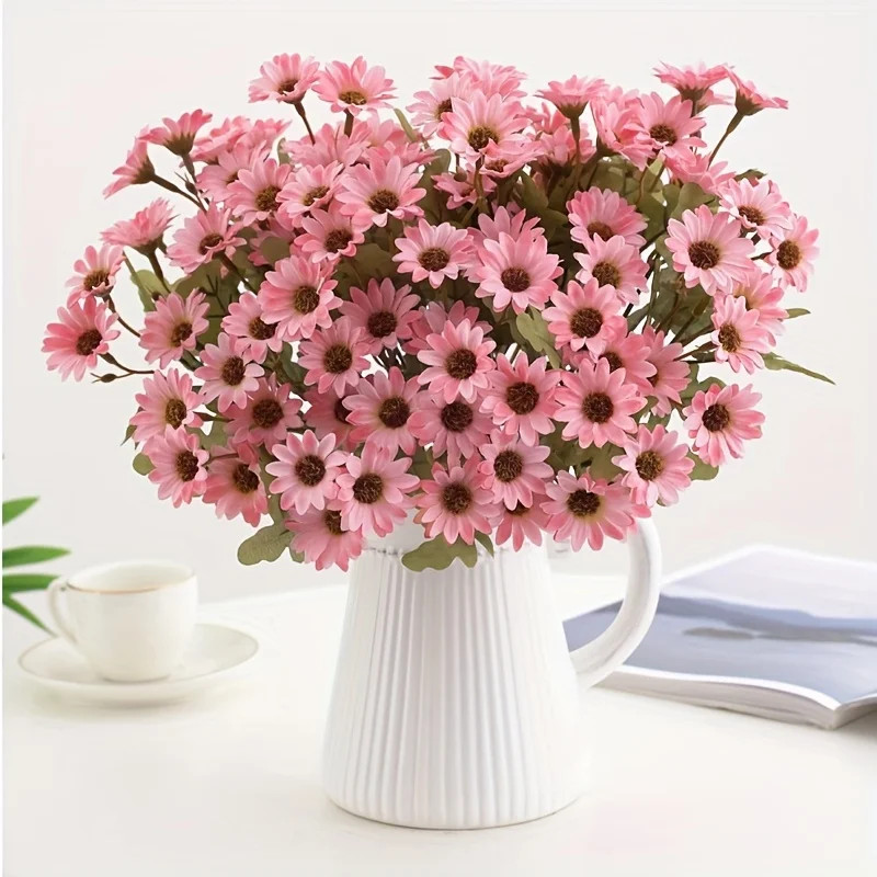 1/3PCS Artificial Silk Gerbera Daisy Flower Realistic Faux Decor for Home Garden