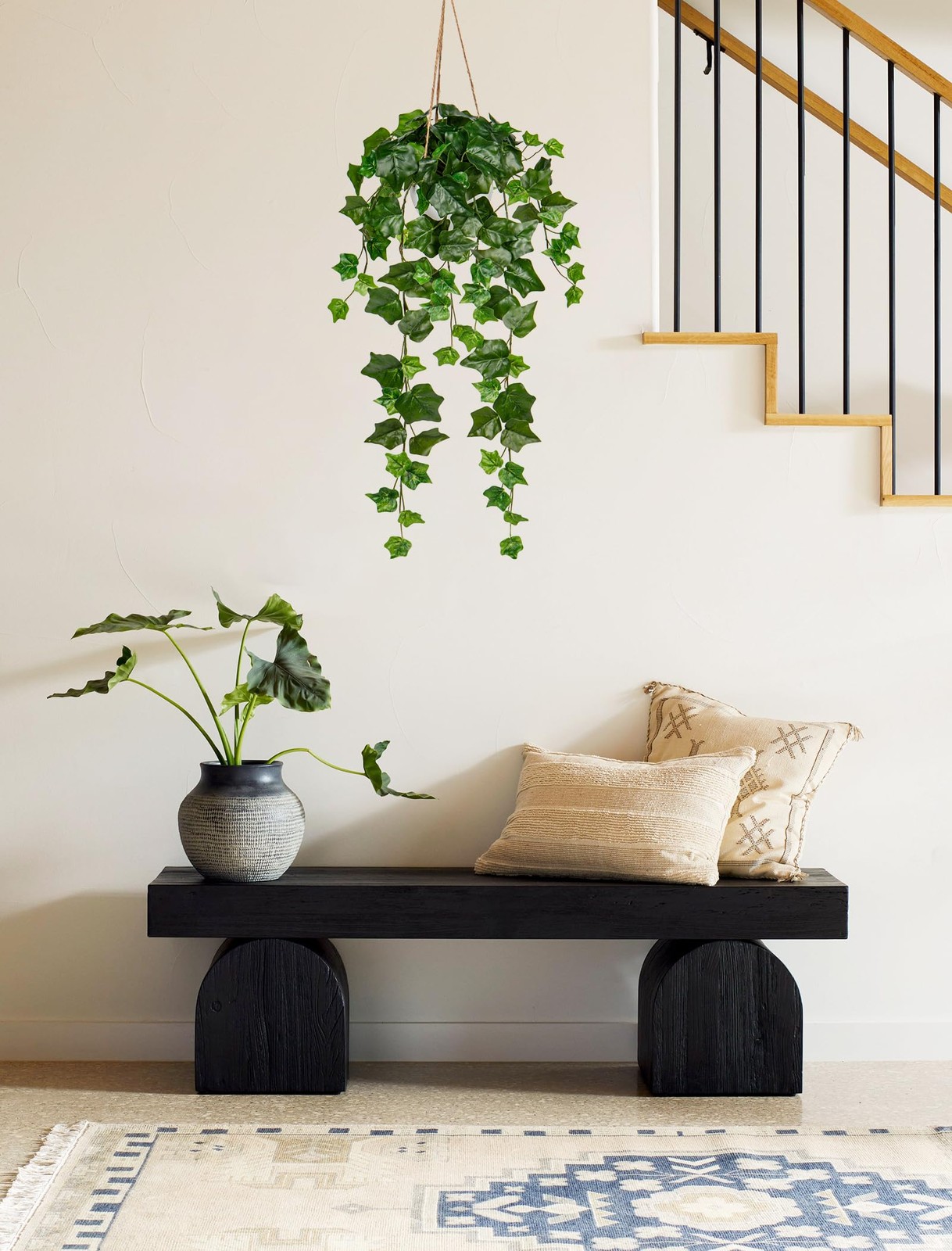 Fake Hanging Plant Greenery Real Touch Sage Ivy Vine Hanging Bush Plants Arti…