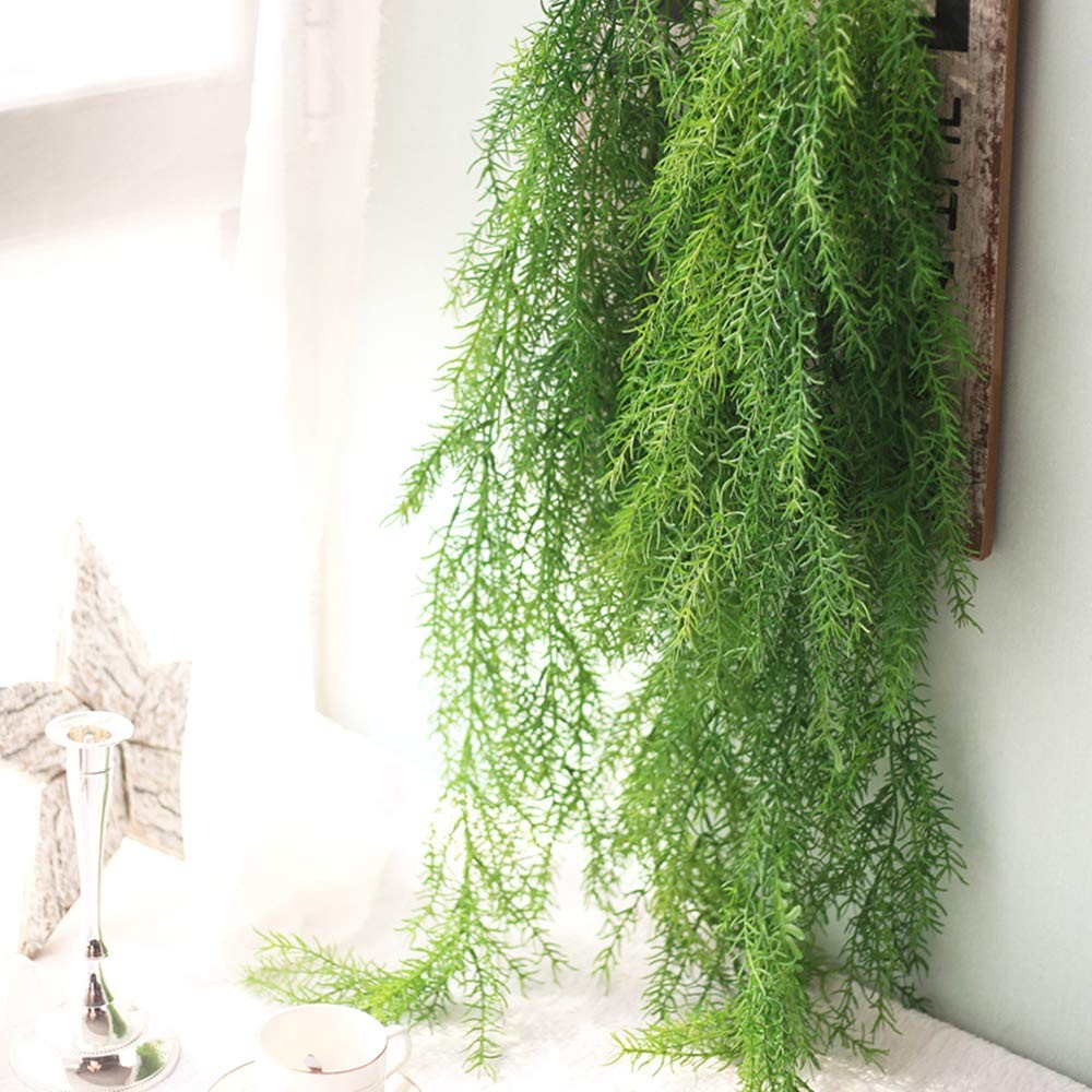 4 Pcs Artificial Ferns Hanging Plants Greenery Vines Fake Hanging Ivy Vine Pl…