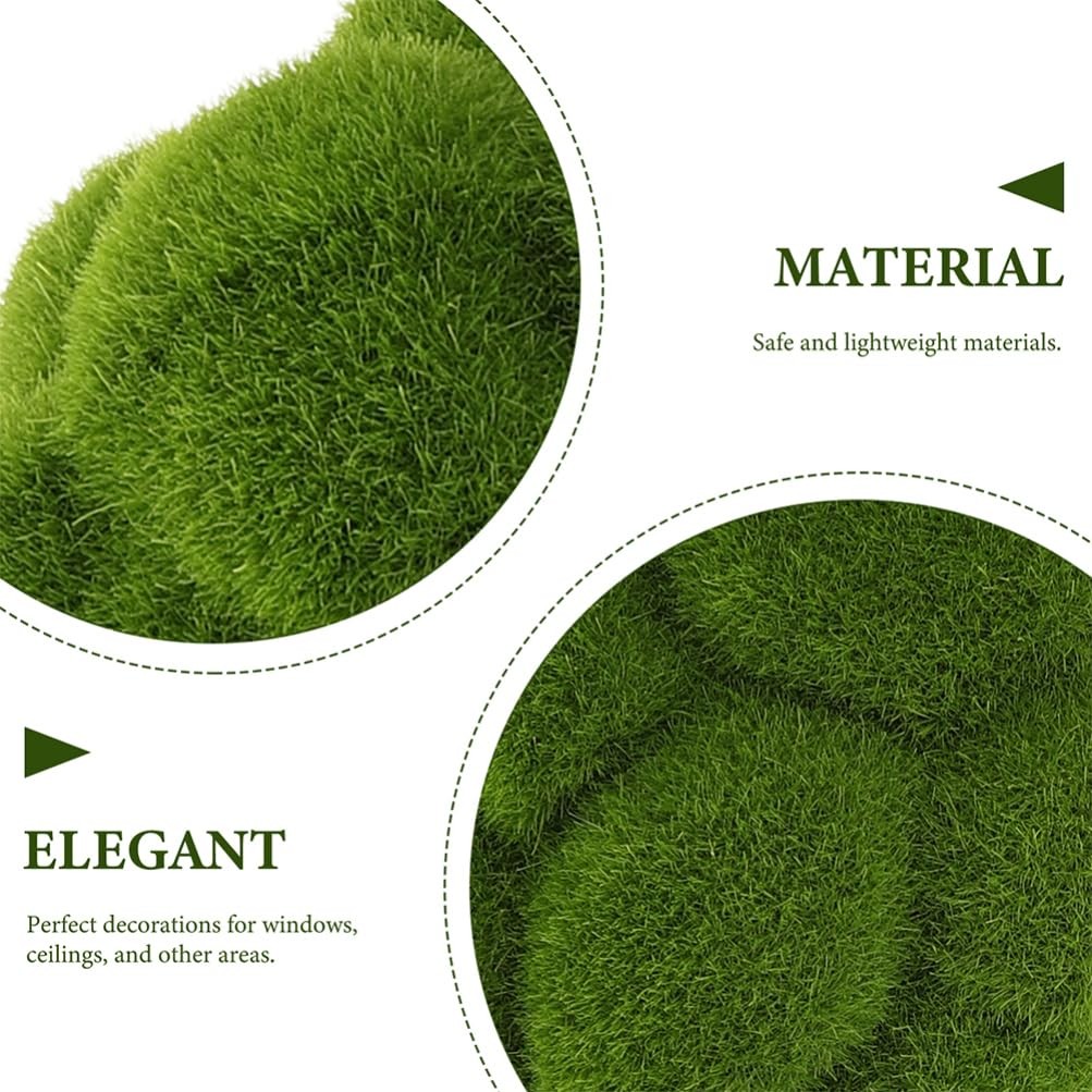 Artificial Topiary Balls 3 Sizes Set 2.3In 4.7In 5.9In Faux Green Moss Orbs D…