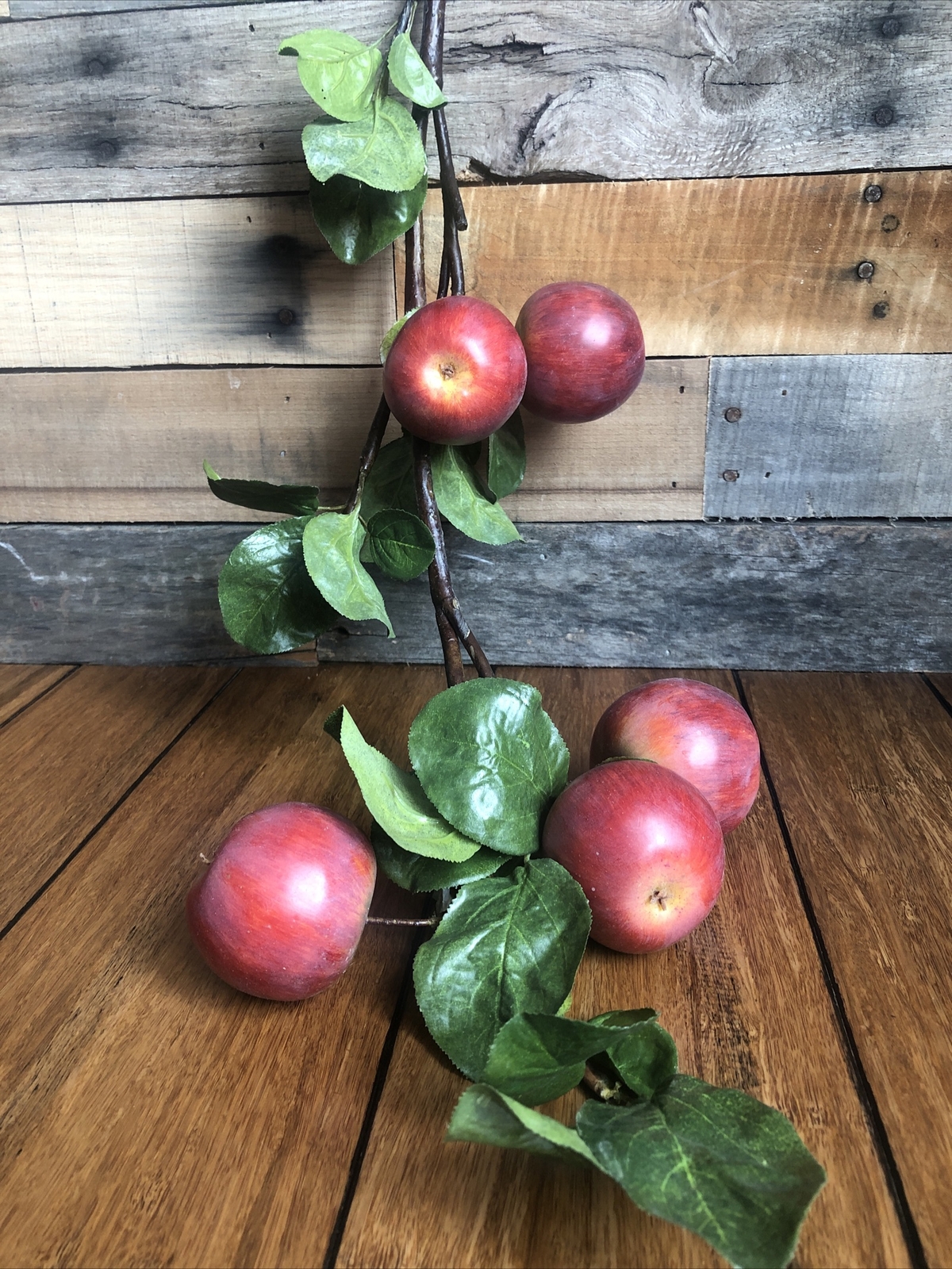 Apple Branch 1Pc Artificial Fruit Decoration Flowers Leaves Garden Home Deco DIY