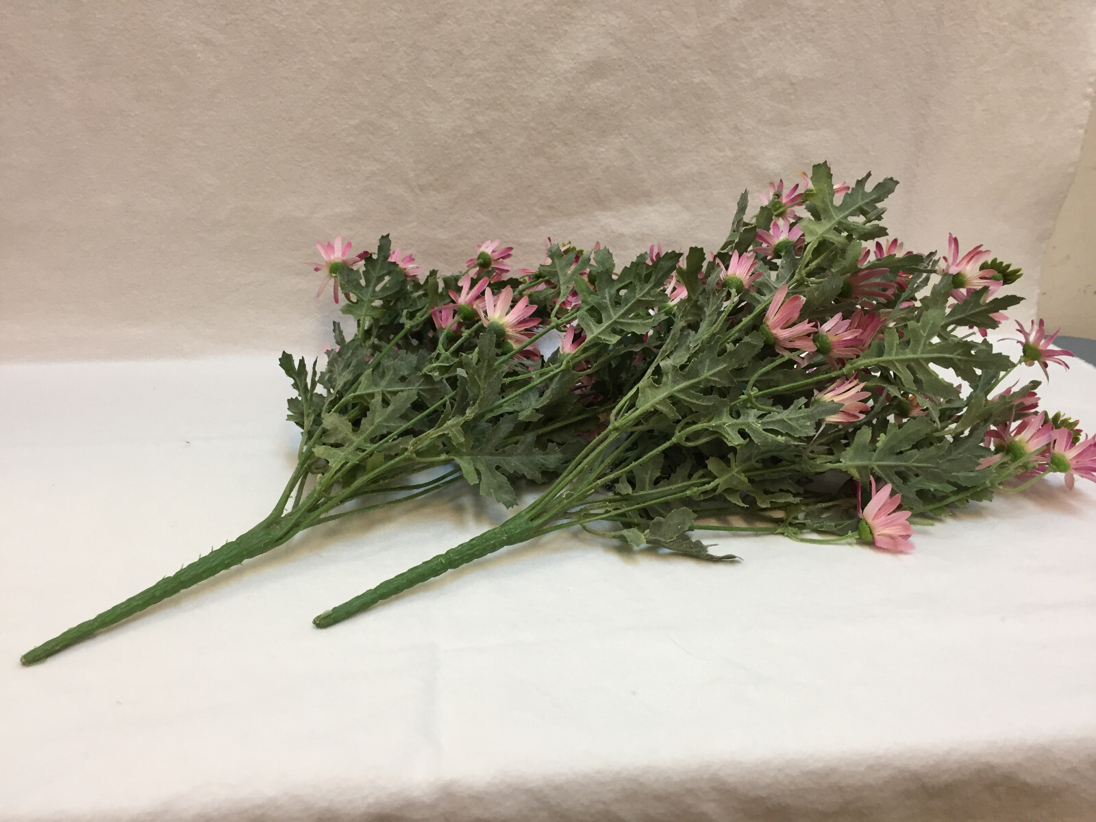MeraVic Silk Flowers African Daisies Pink White Artificial Stemmed 2 Bunches