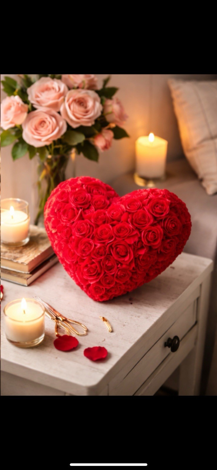 Valentine’s Heart Rose Floral Foam Decor