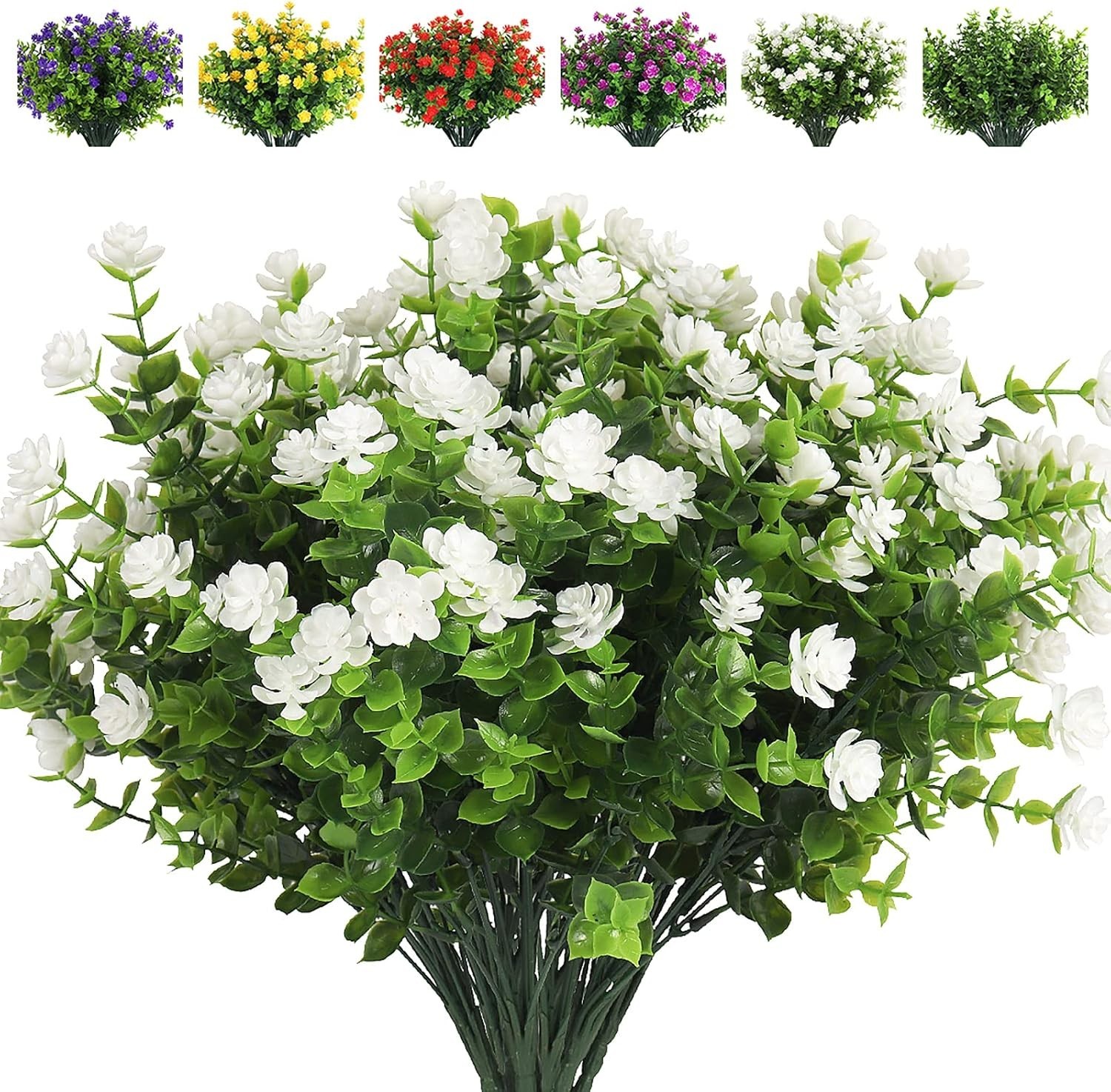 Artificial Flowers Outdoor UV Resistant Plant Set Wedding Home Garden Decor