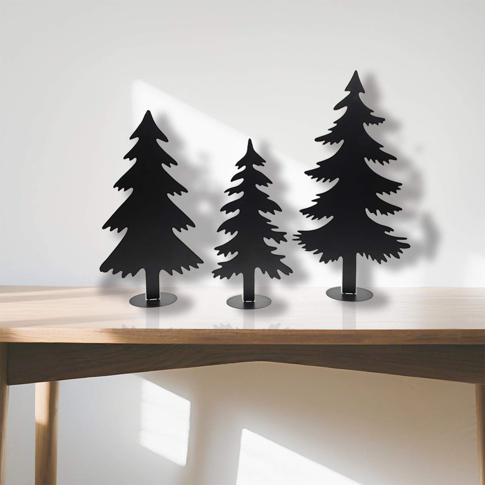 Farmhouse Metal Pine Tree Decor – Rustic Minimalist Cabin Woodland Forest Acc…