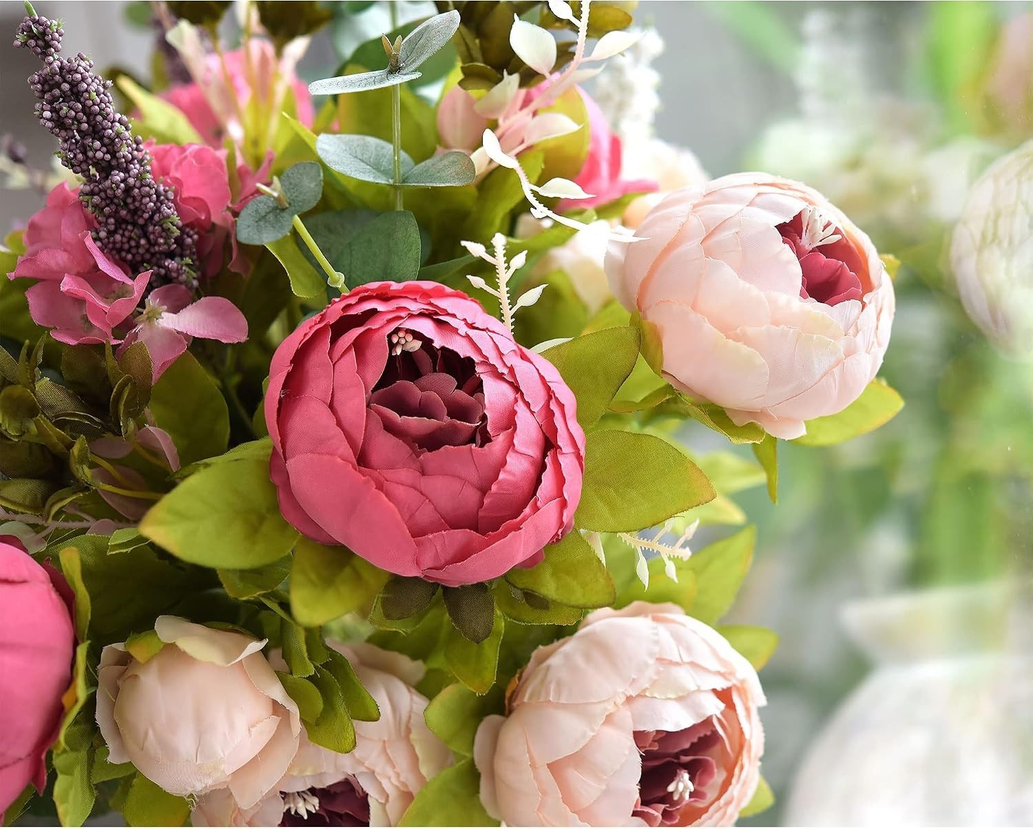 Soft Rose Hydrangea Floral Arrangement