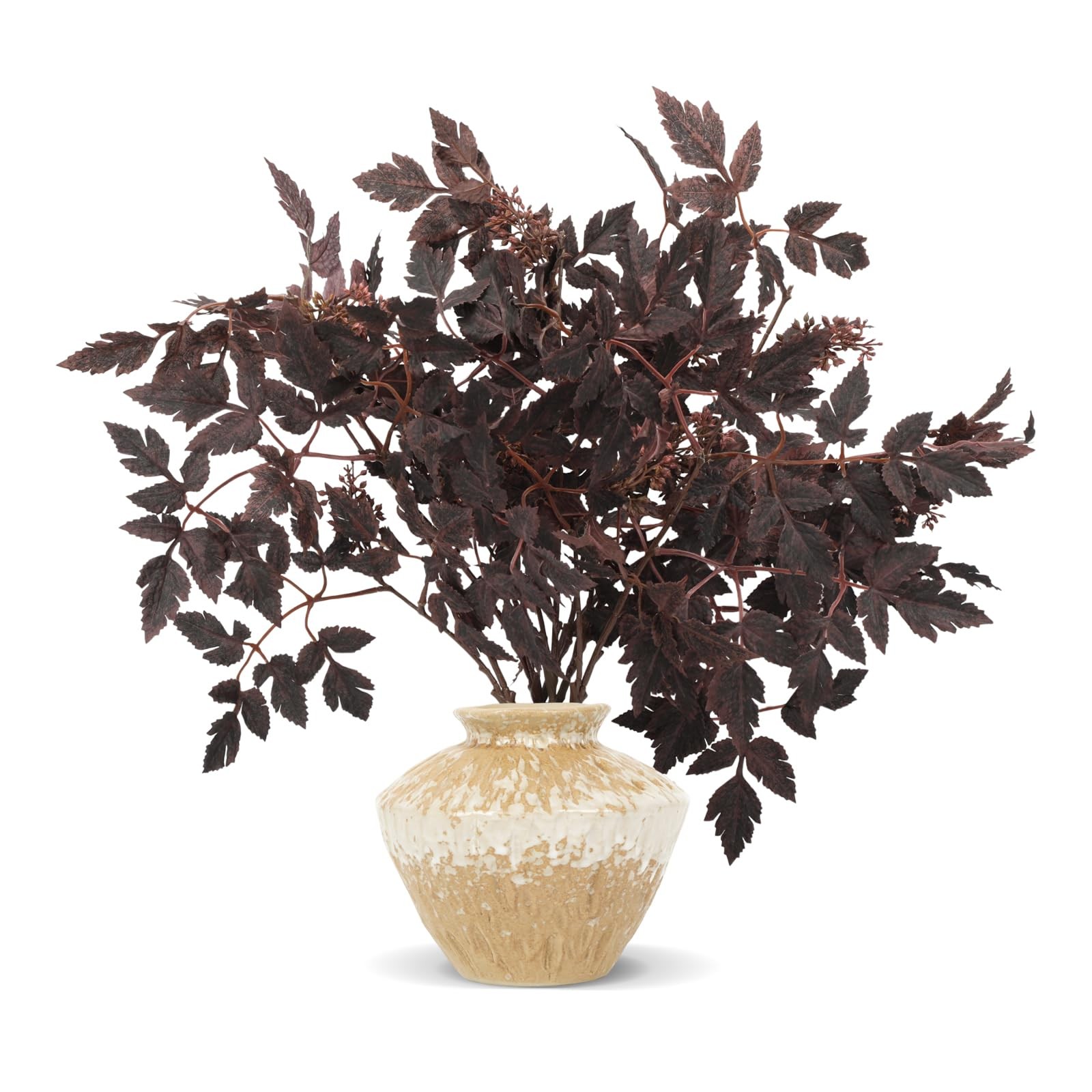 24″ Artificial Purple Stems for Vase, Faux Cimicifuga Leaves with Berries, De…