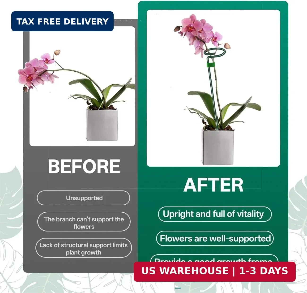 6 Pack 24 in Extendable Plant Support Stakes for Outdoor Plants and Flowers | Ad