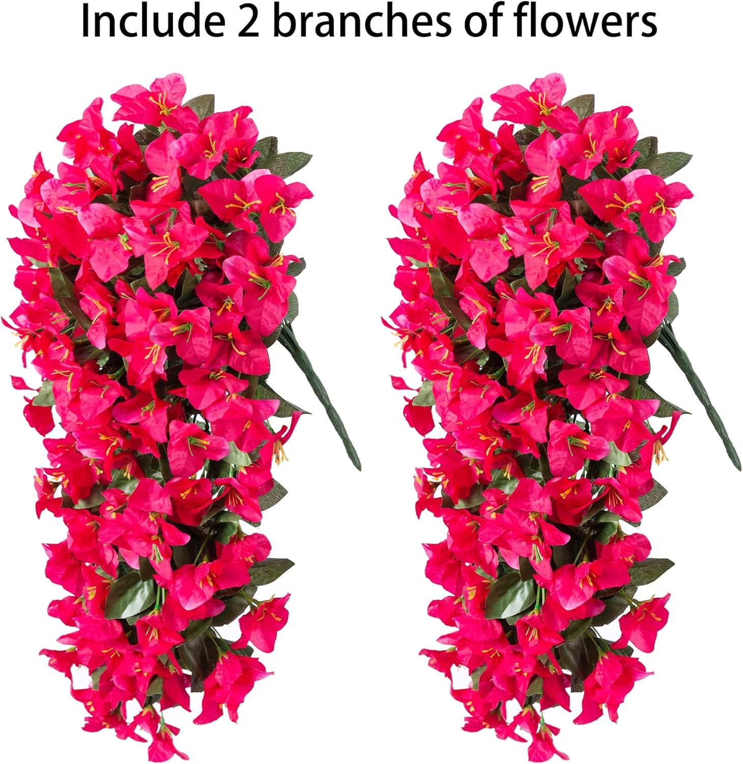 Faux Bougainvillea Artificial Flowers Plants for Outdoors outside Decoration, 2