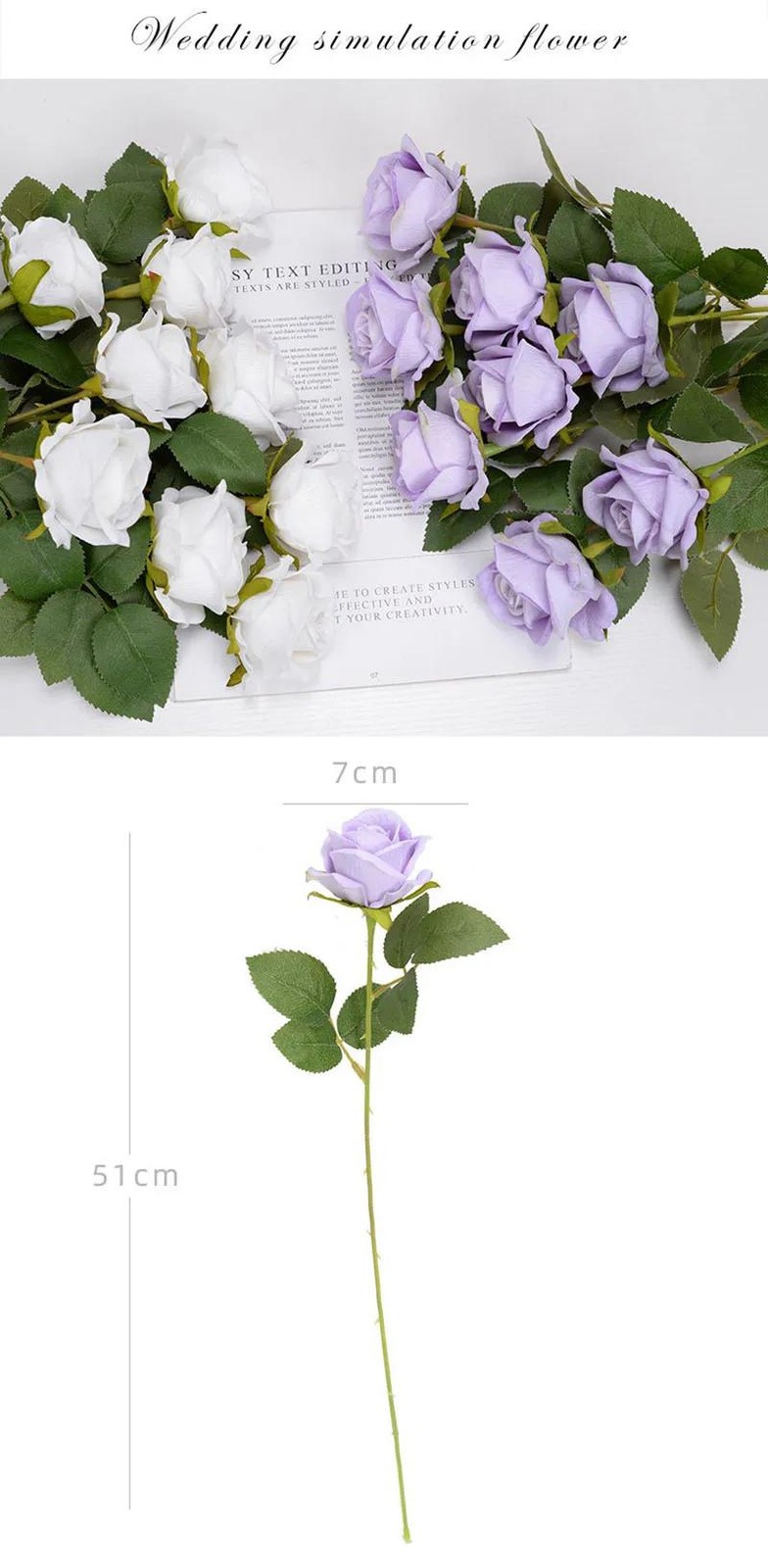 10x Red Roses Artificial Flowers Realistic Bouquet Home Decor Valentine Gifts Us