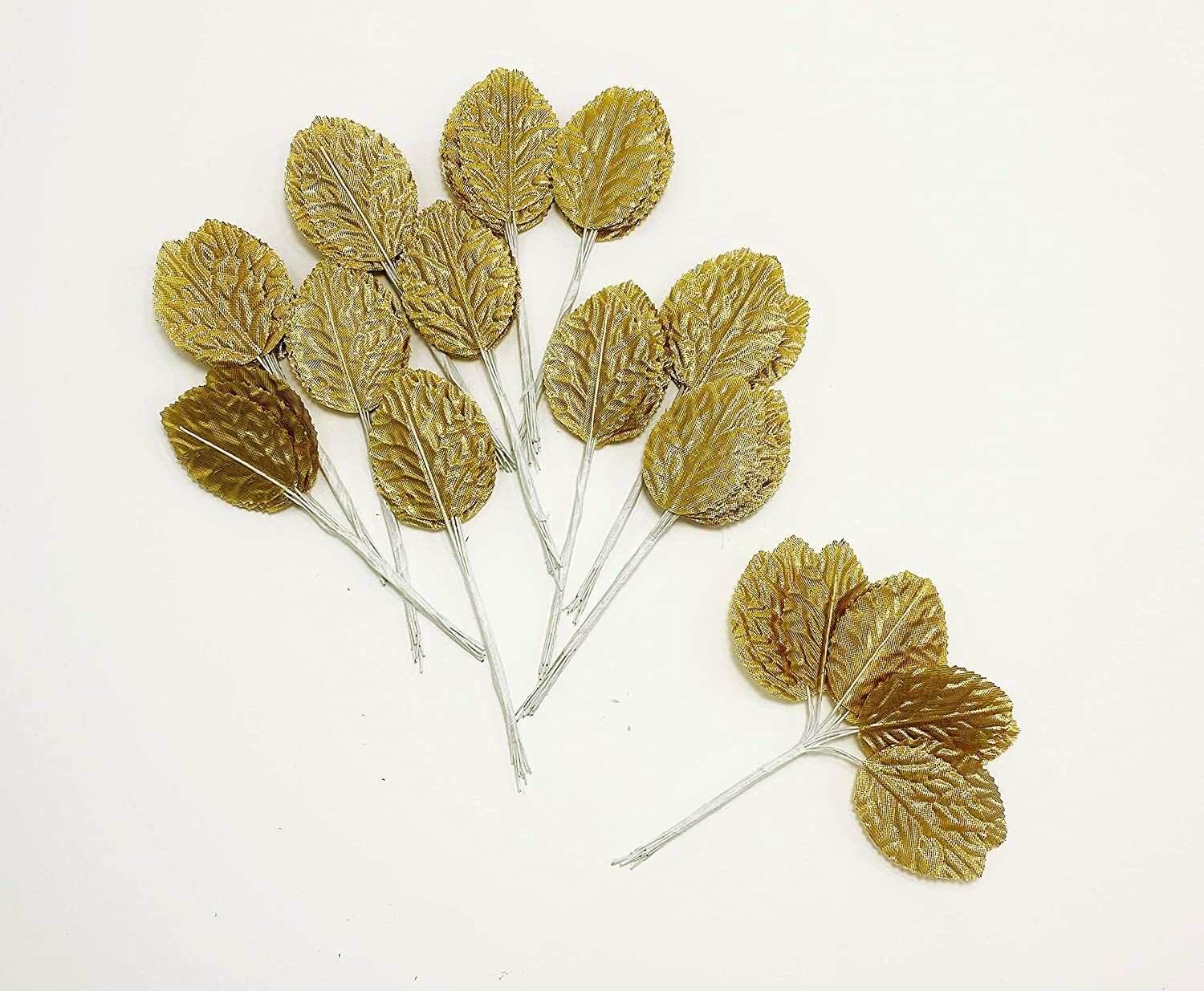 Silk Leaf Green/White Artificial Leaves DIY Corsage Boutonniere Accessory Flower