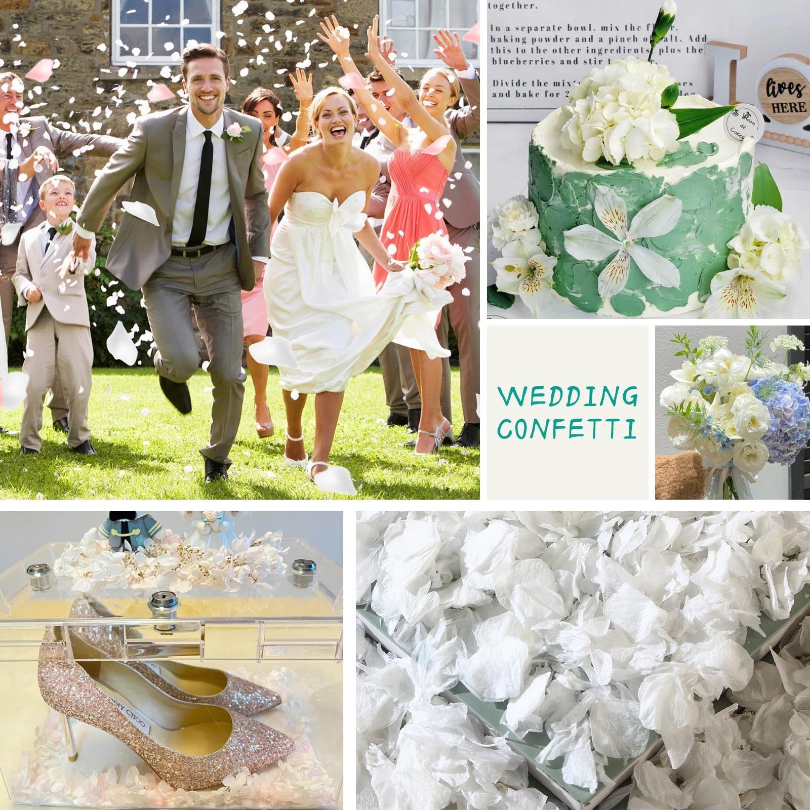 1500+ Dried Real Hydrangea Petals, Natural Preserved Flower Petal for Wedding…