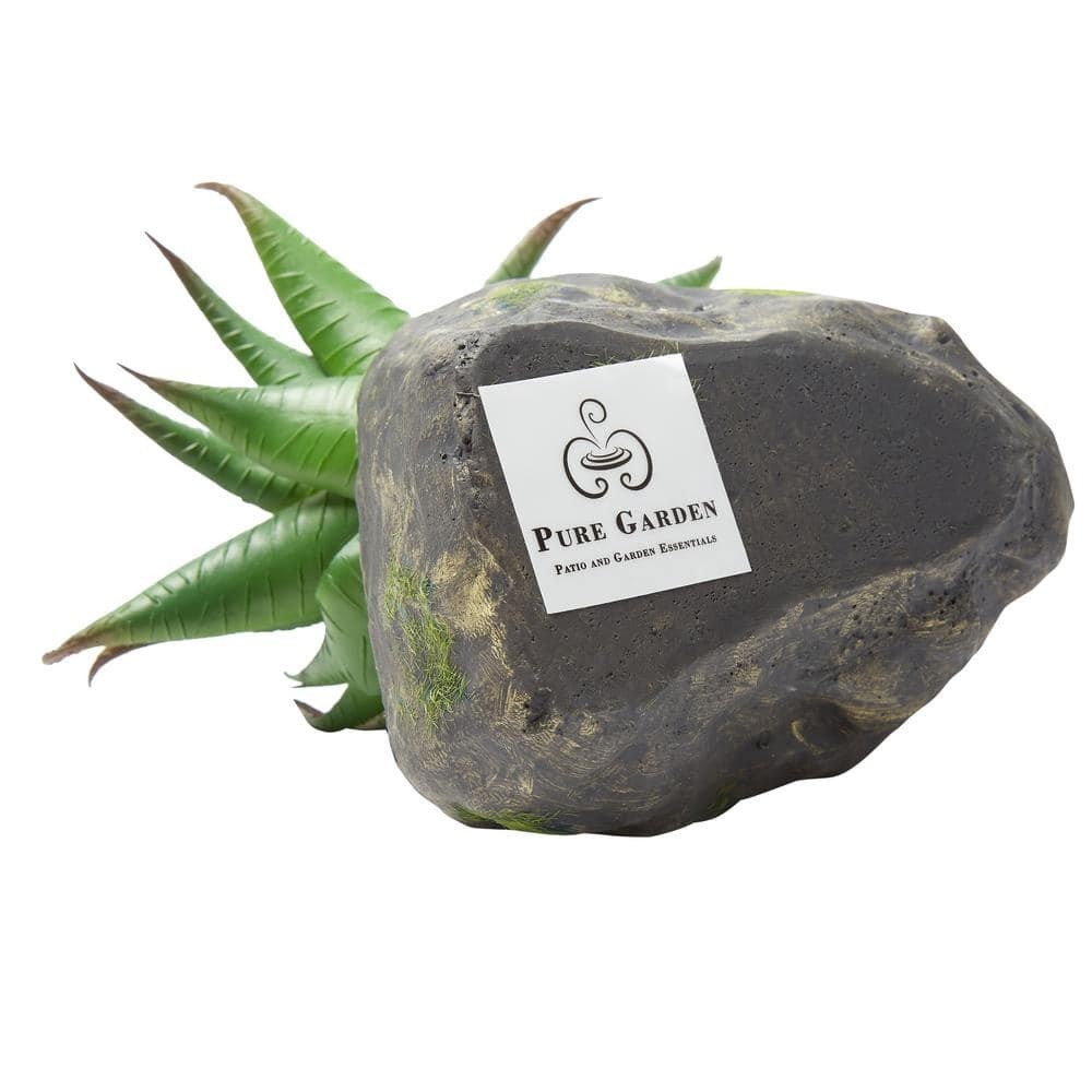 Artificial Succulent Plant Arrangements Assorted Sizes Faux Stone Pot (Set of 3)