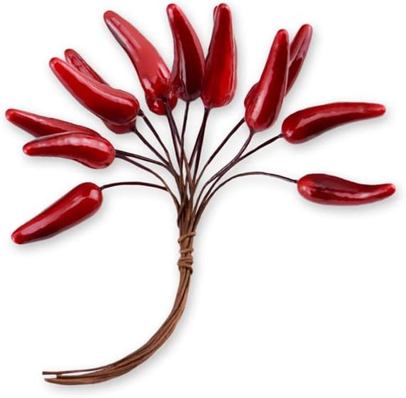 Mini Chili Pepper Picks for Floral Art or Gifts – 14 Piece