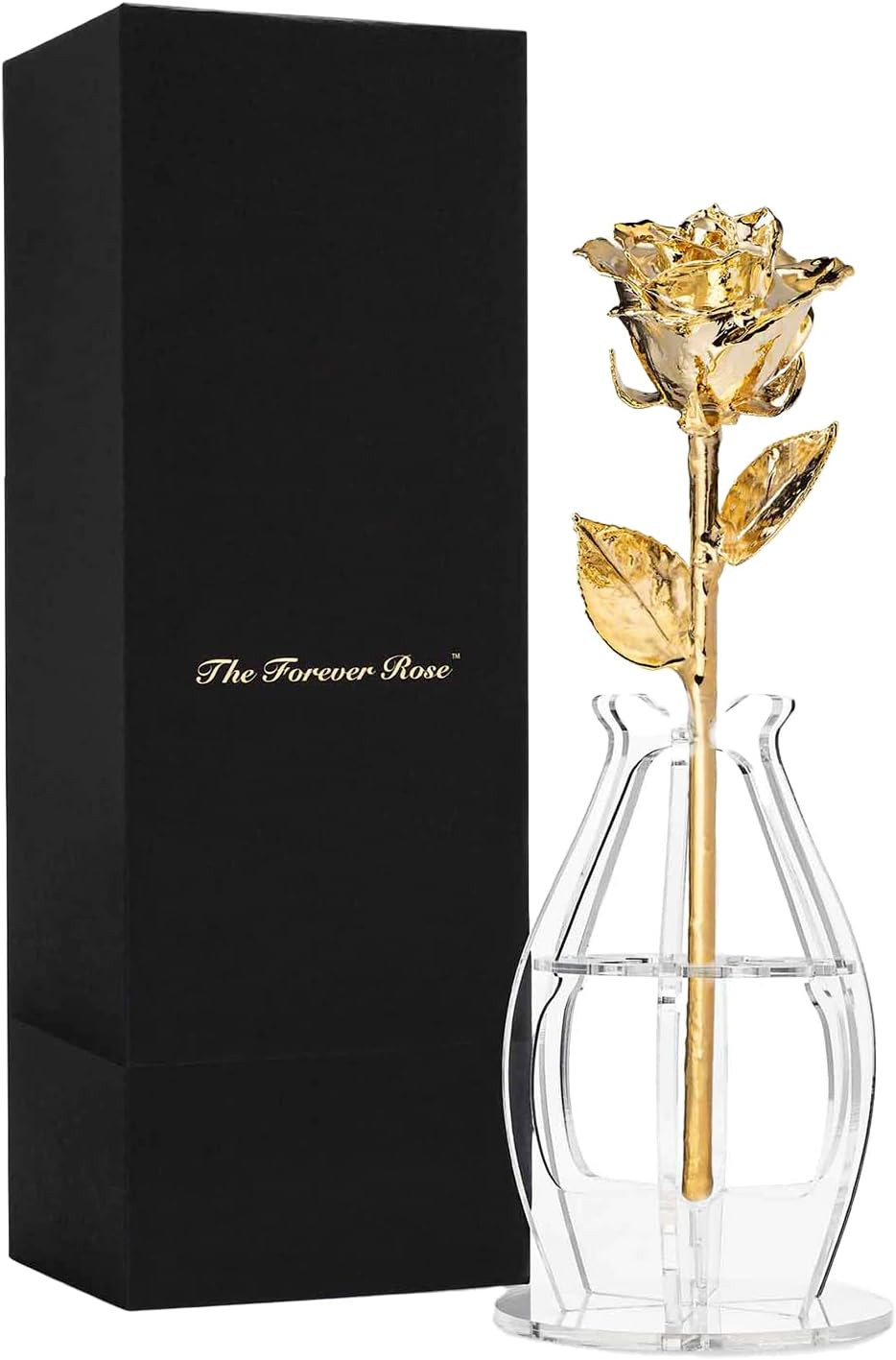 Bloom Box Bundle | a Genuine, One of a Kind Hand Dipped Gold Rose with Beautiful