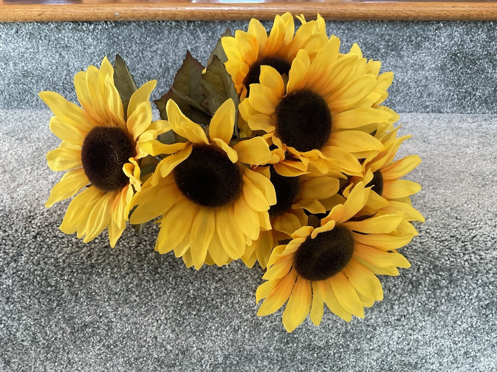 Artificial Fall Sunflower Bouquet ~ 18” Tall ~ (11) Heads ~ Fall Decor