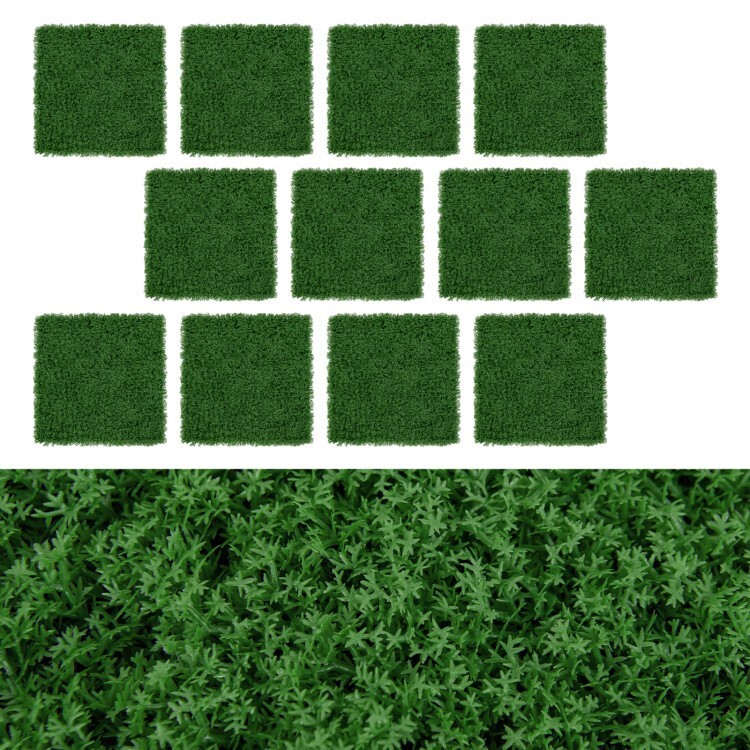 12PCS Plant Panels Outdoor Indoor 20 x 20″ Artificial Grass Wall Panels Stand