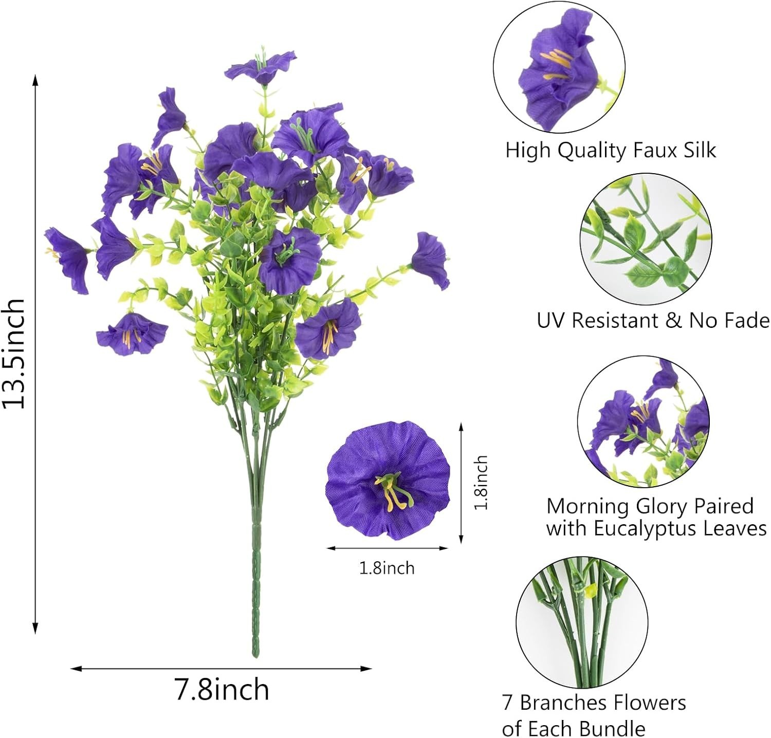 Zero Maintenance 12 Bundles Faux Flowers – Perfect for Spring and Summer Style