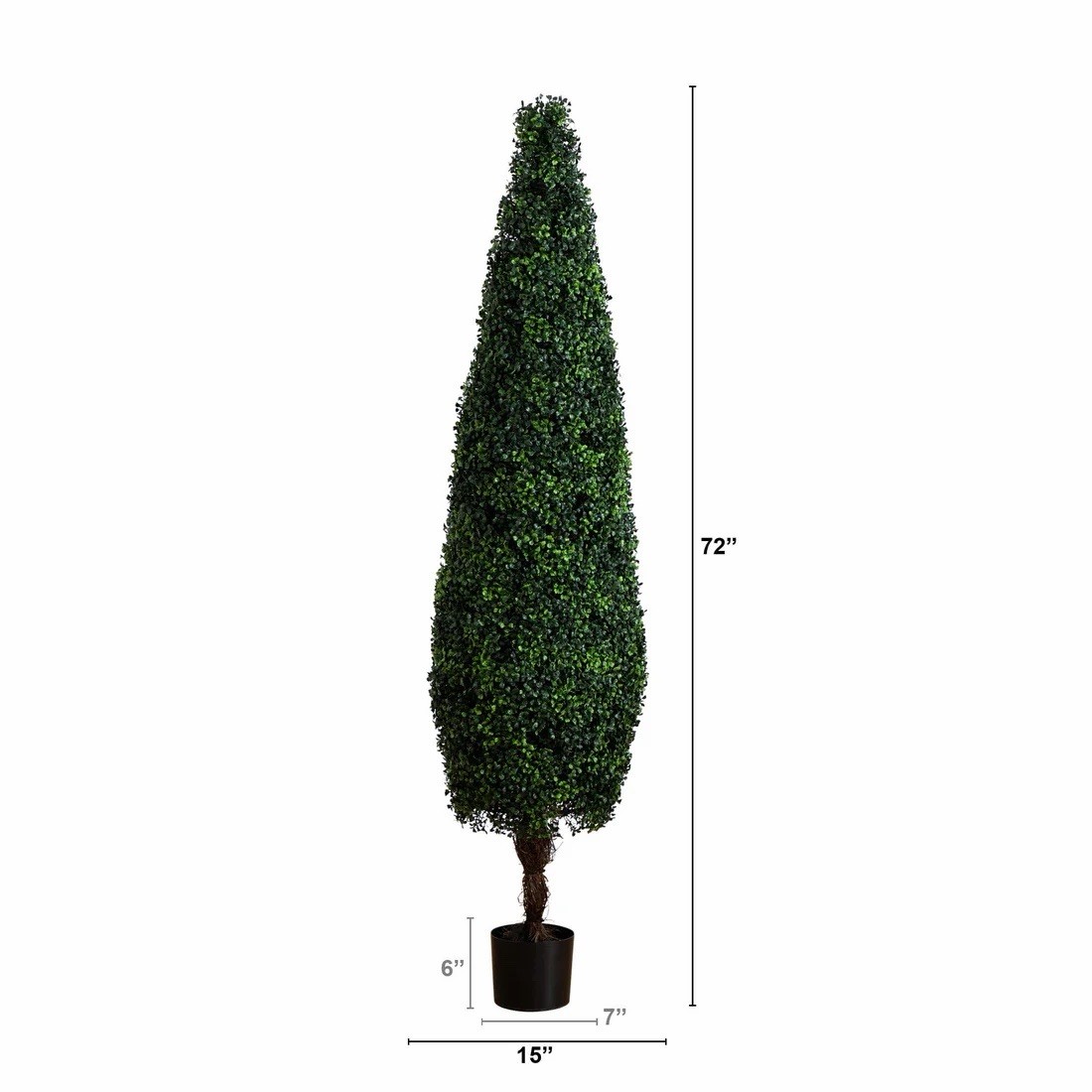 6’ UV Boxwood Artificial Cone Topiary Tree Indoor/Outdoor