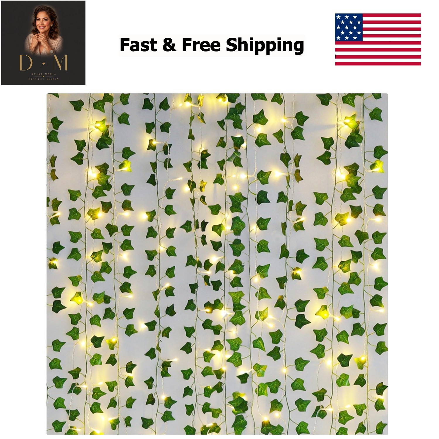 Fake Vines for Room Decor24Pack168Ft,with Certified 160 LED String Lights,Ar…
