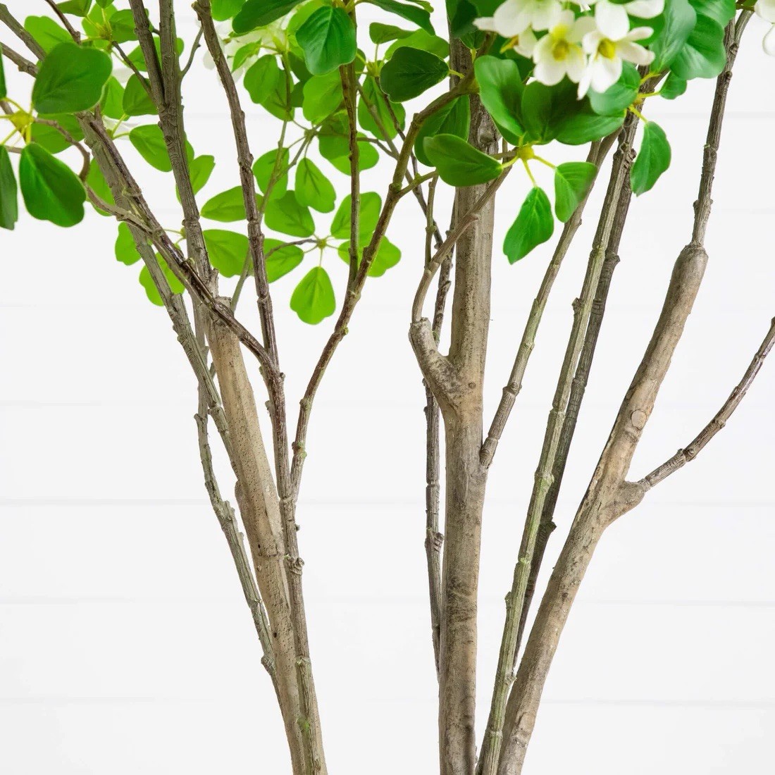 Artificial Dogwood Flowering Tree, Green/White 84″ Houseplant Decor