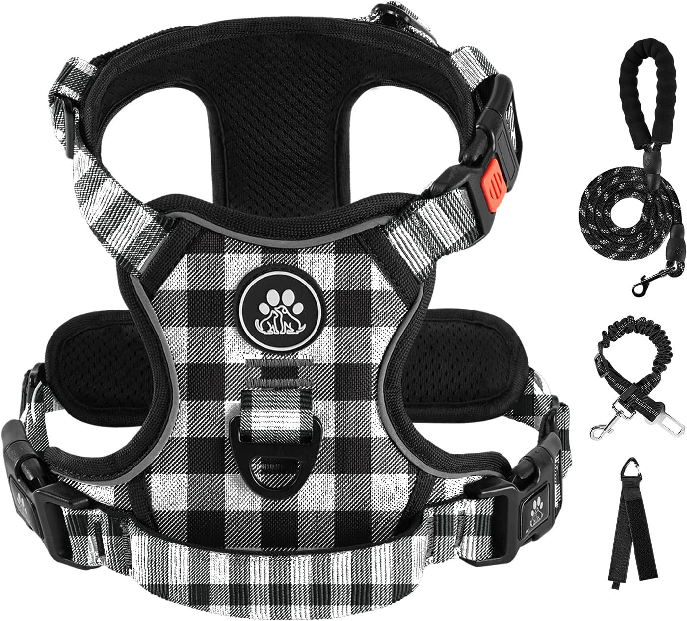 No Pull Dog Harness for Small Dogs, Dog Vest Harness with Leash, Safety Belt and
