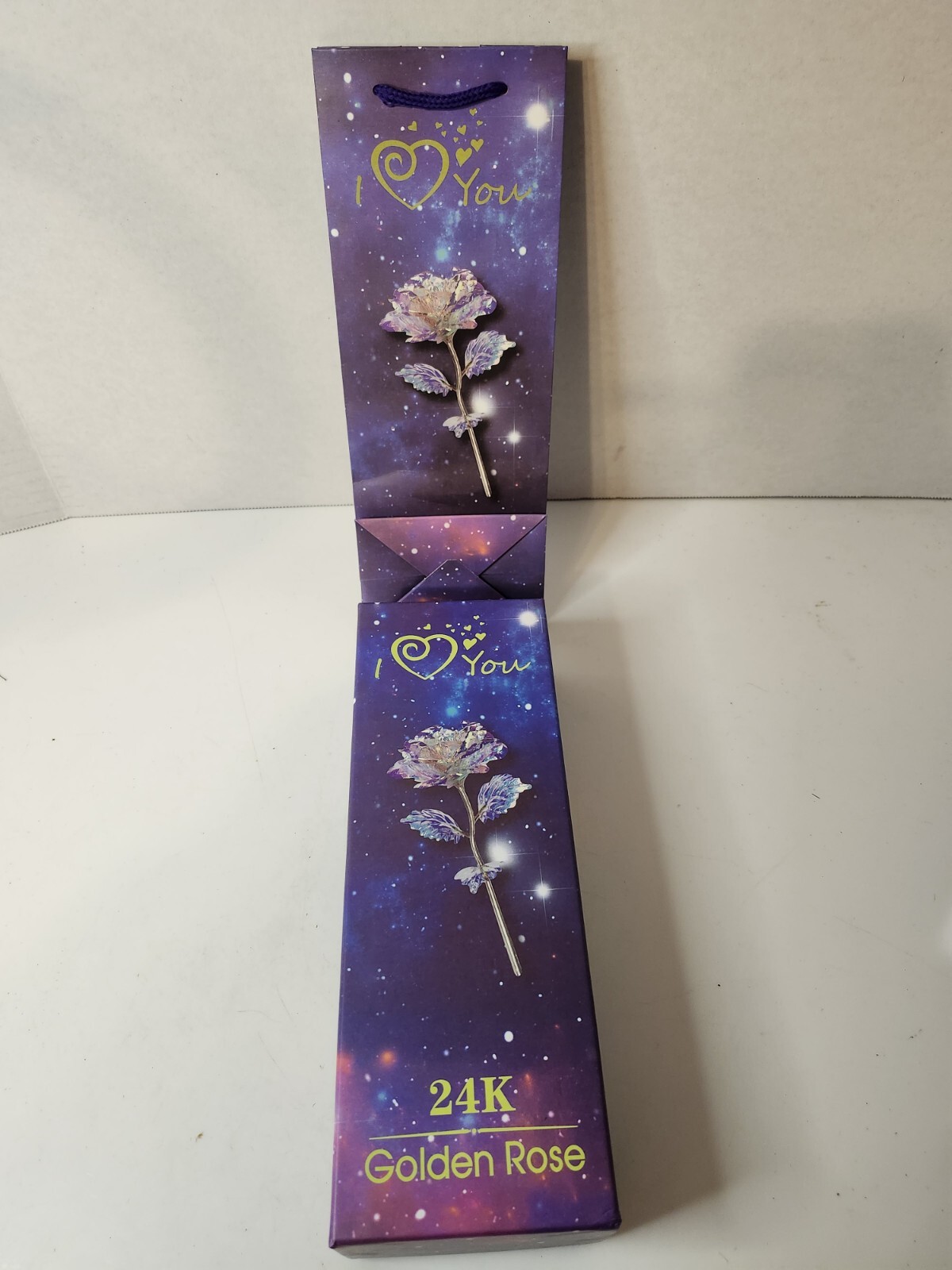 24K Golden Rose in gift box and gift bag