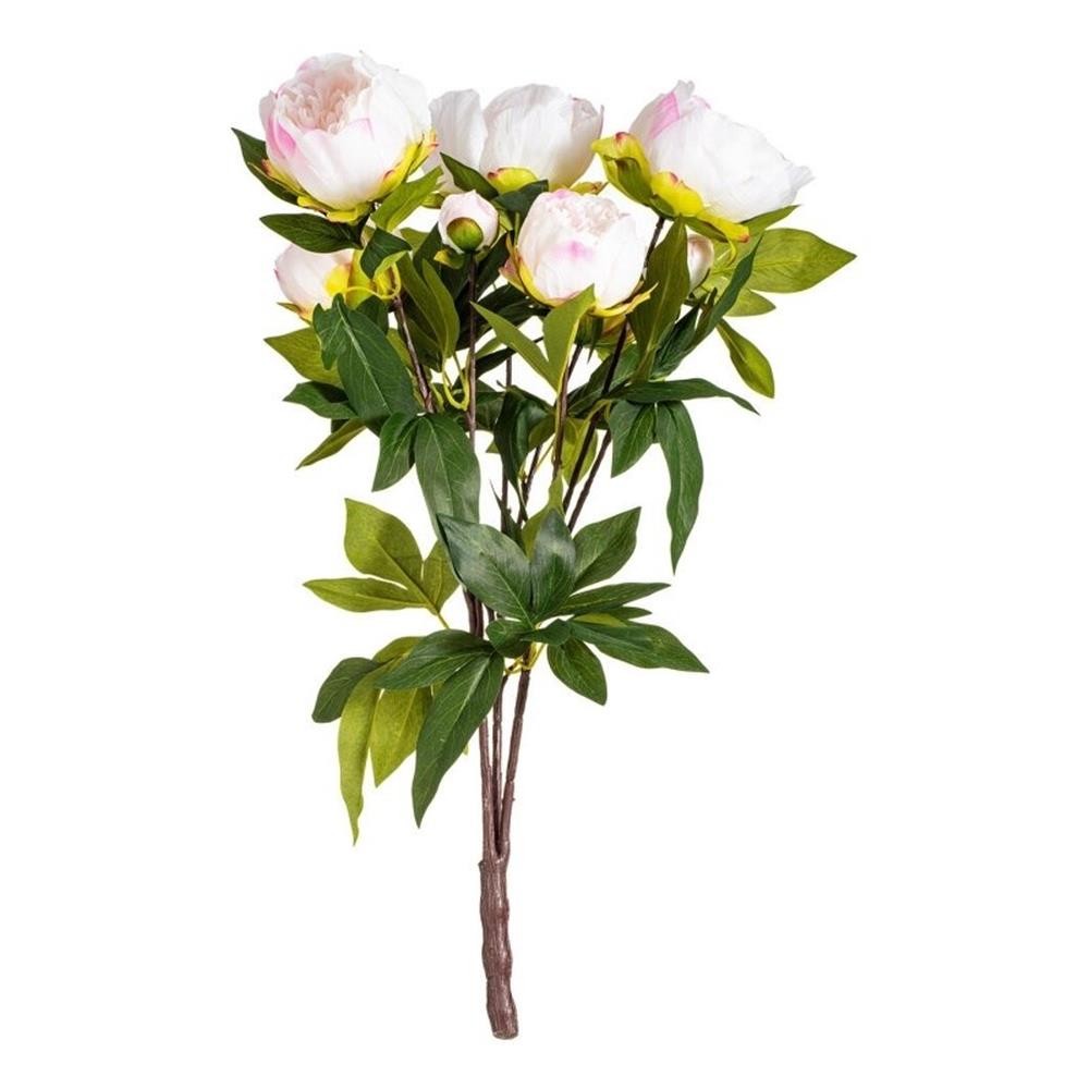 Vickerman 23” Contemporary Fabric Artificial Peony Bush in Cream/Pink
