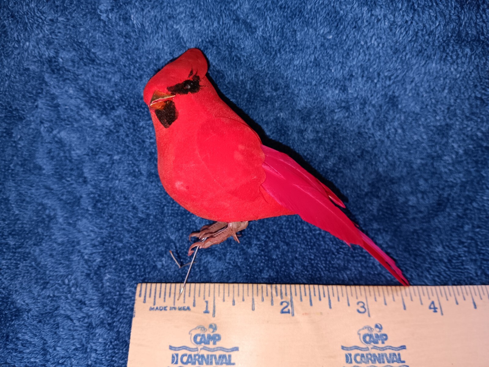 Wired Artificial 9 Red Cardinal Birds 1 Brown Mix Arrangement Decorations Arts