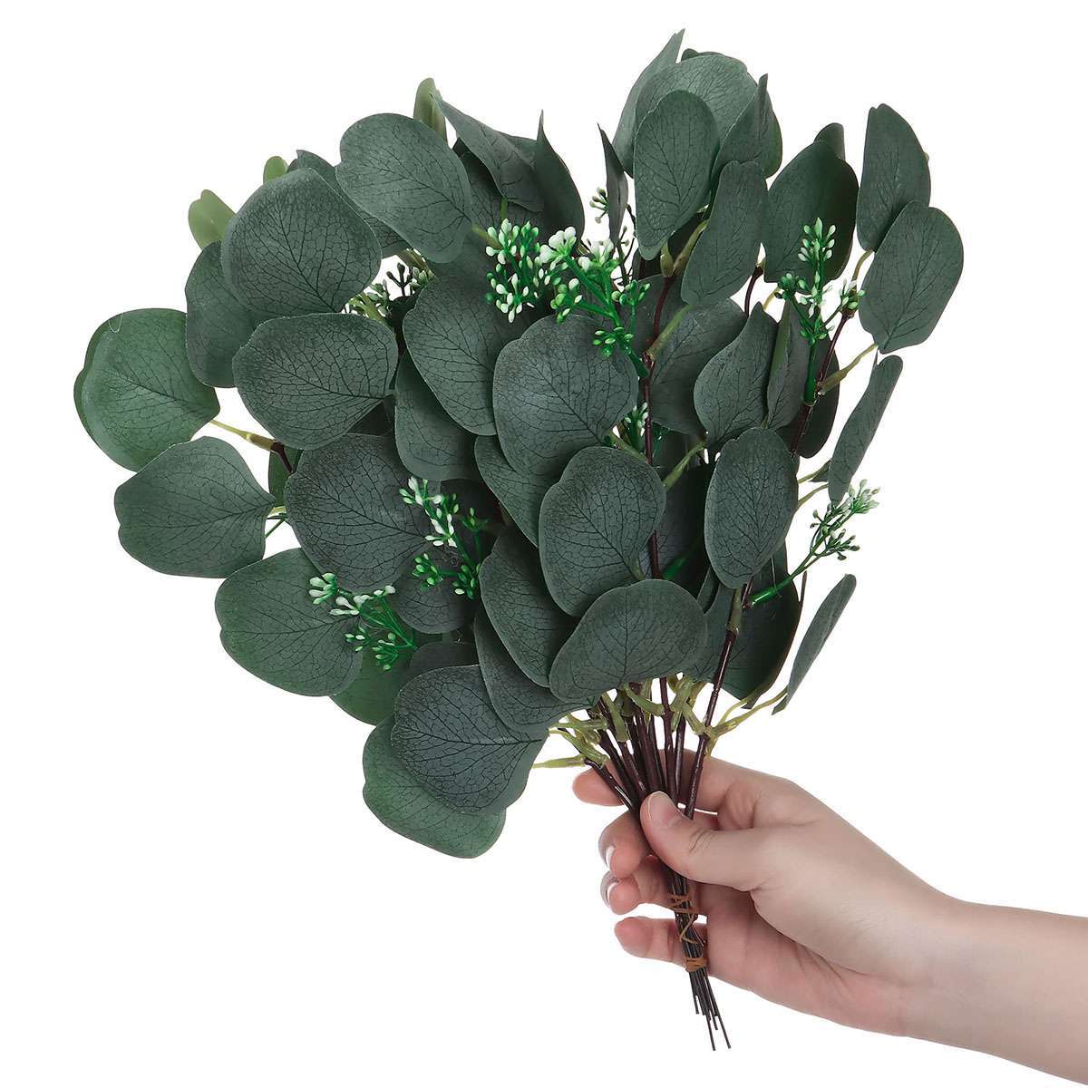 10/20 Artificial Eucalyptus Leaves Stems Garland Wreath Wedding Plant Home Decor