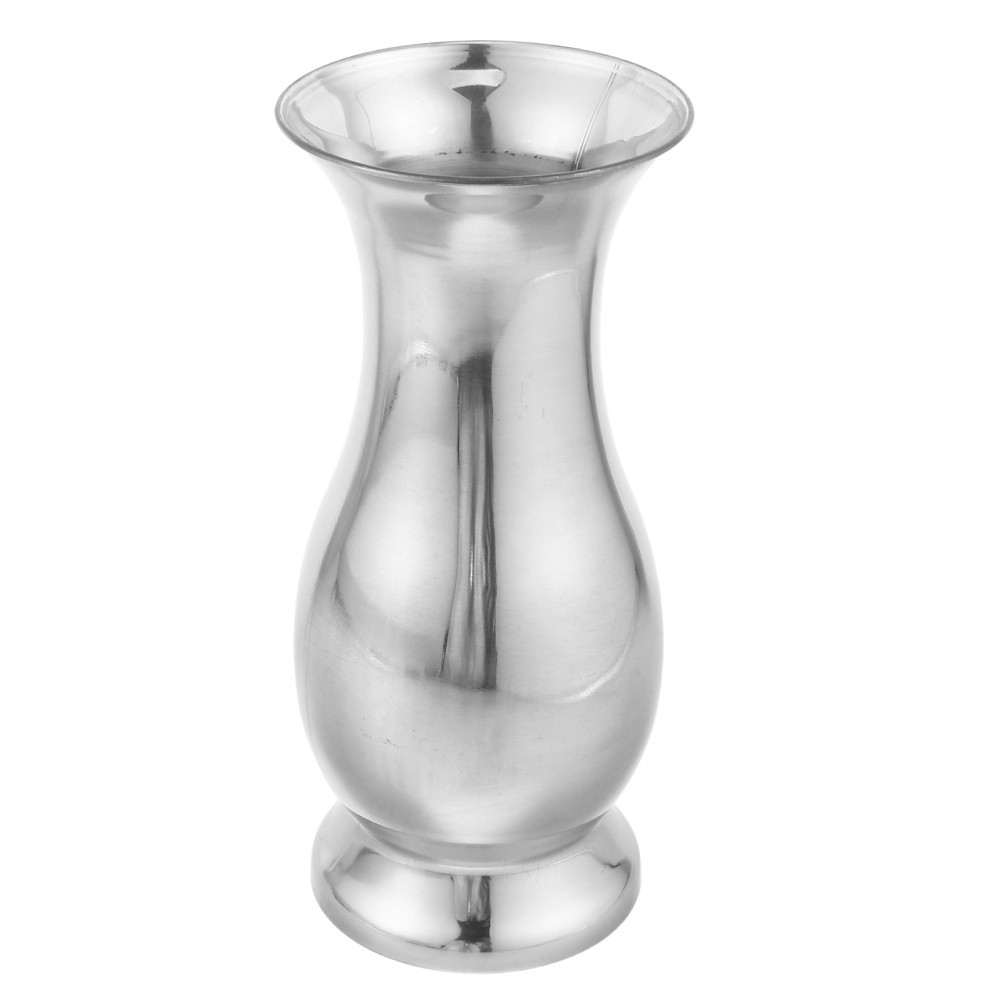 Stainless Steel Vase: Decorative Flower Container – Minimalist Desktop Vase For