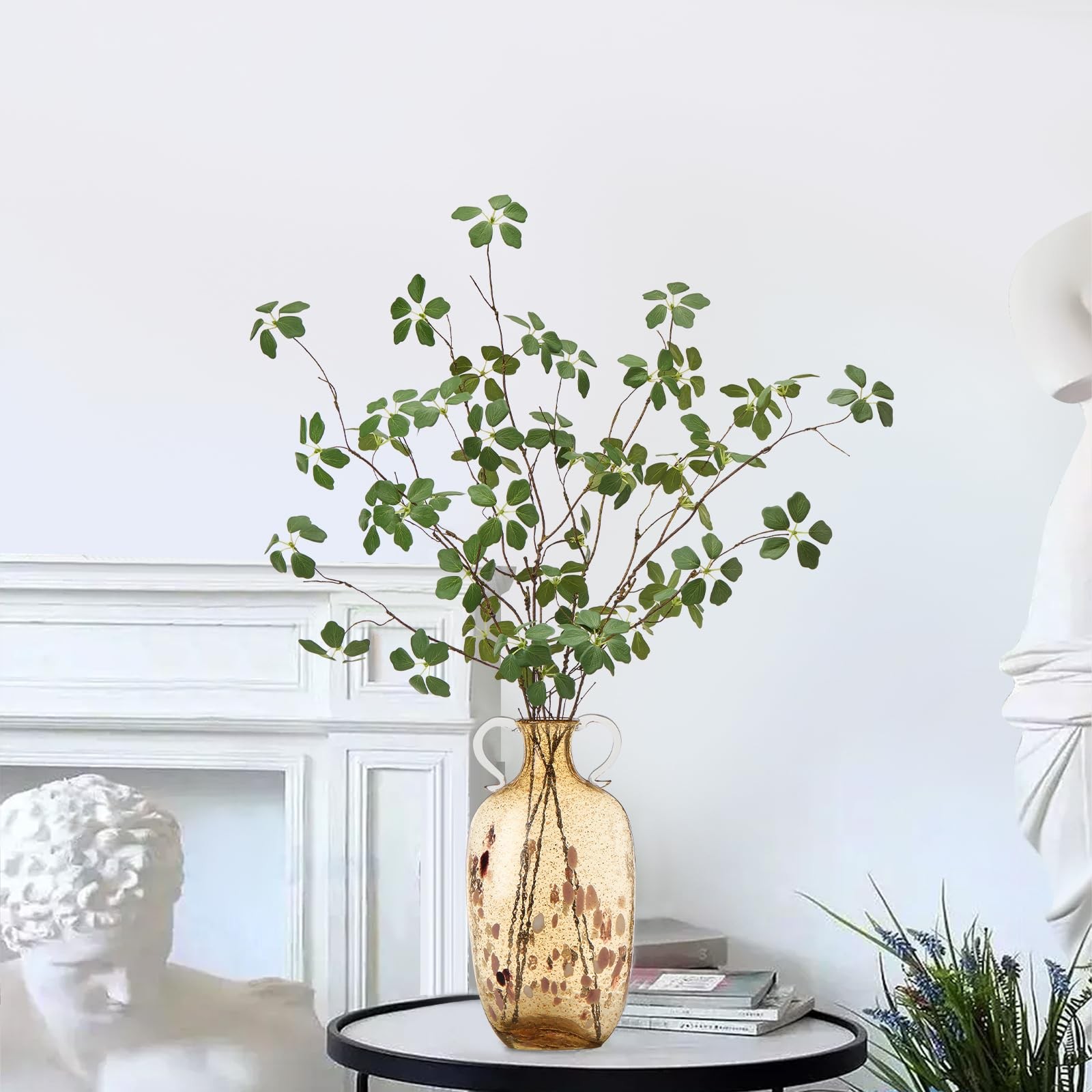 5Pcs Realistic Artificial Greenery Stems – 34″ Faux Branches for Vase,Tall Fa…