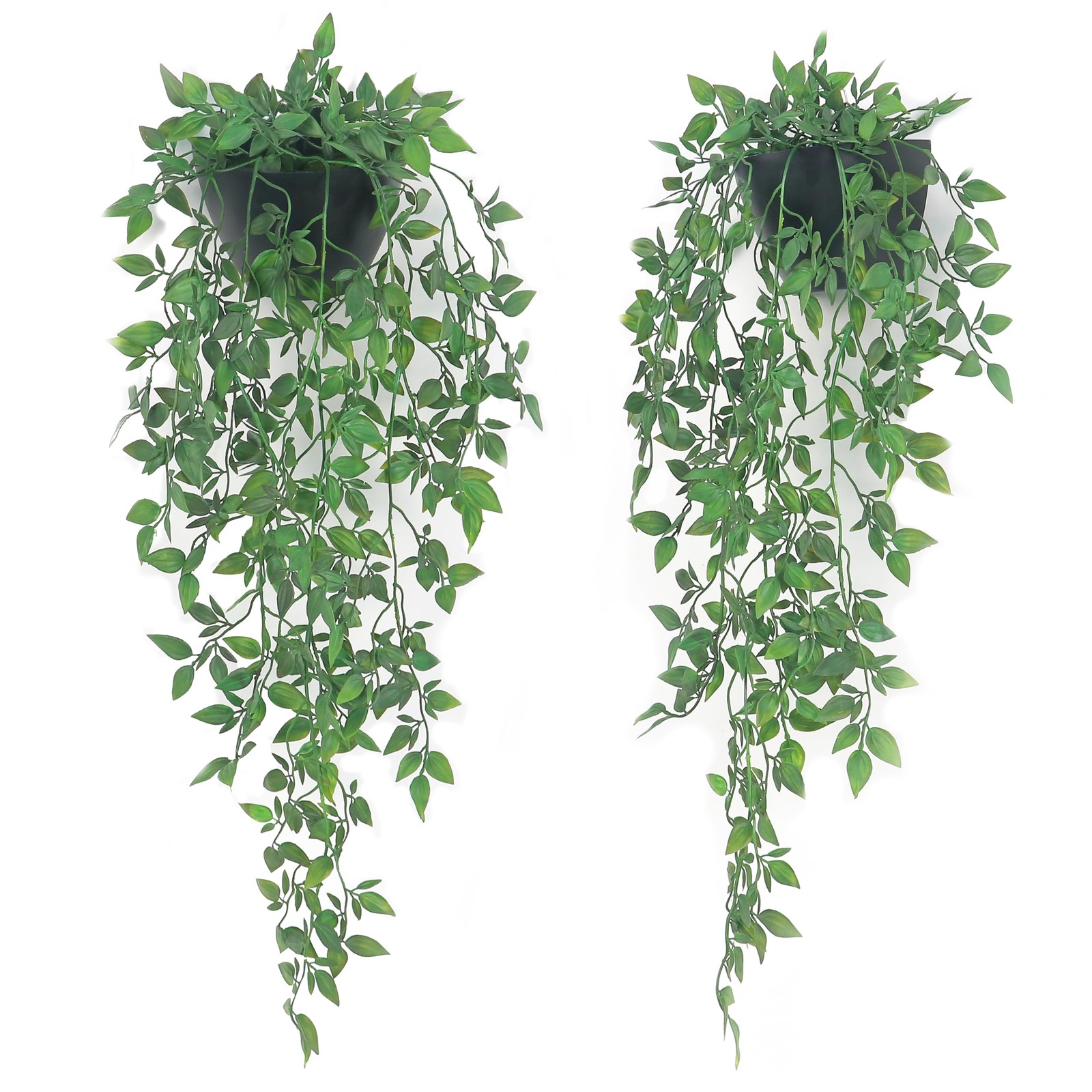 Artificial Hanging Plants 2 Pack, Fake Mandala Vine Greenery with Wall Plante…