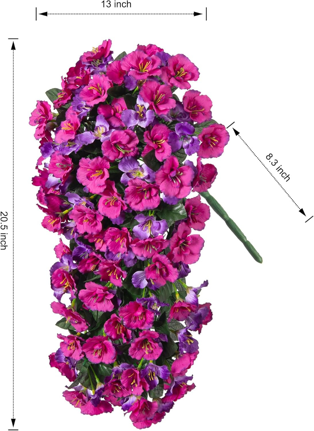 Ivydale Hibiscus Artificial Fake Hanging Flowers Plants for Outdoor Spring Decor