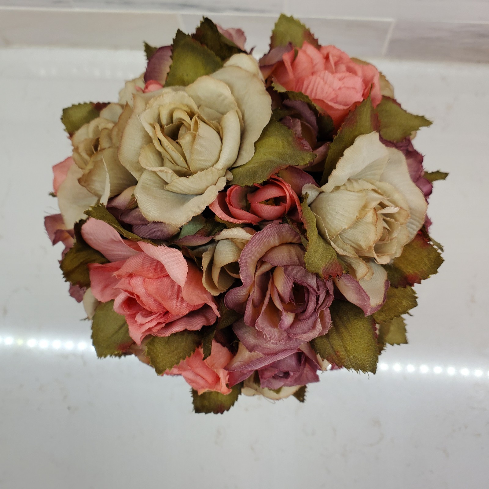 Rose Topiary Willow Base Table Tap Display Wedding Bouquet Vase Insert VINTAGE
