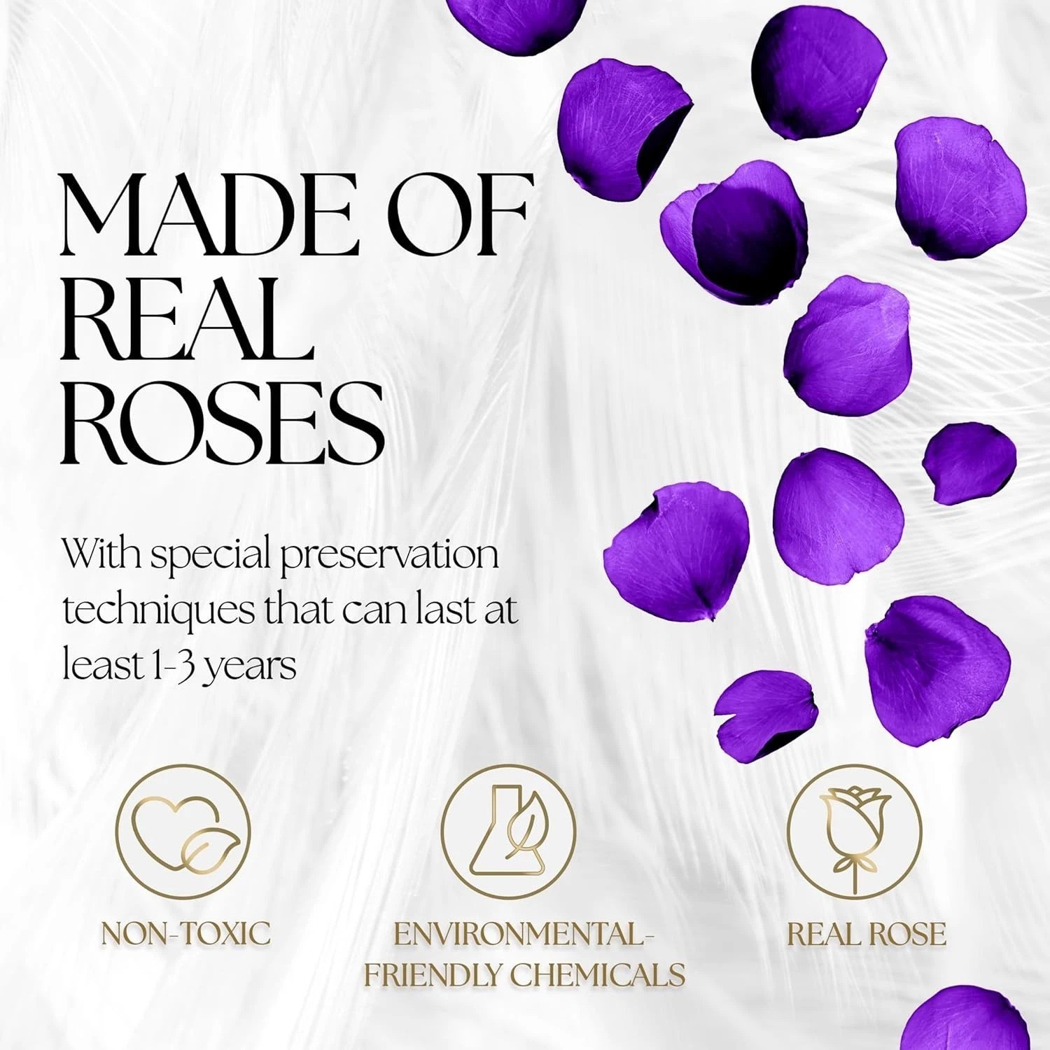 27 Eternal Preserved Roses Gift in Purple Heart Box – Maintenance-Free Splendor