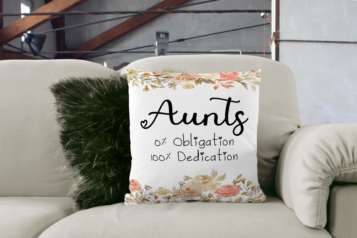 TopXmai ZH01-TAXI-212 Aunt Decorative Throw Pillow Cover 18″ x 18″