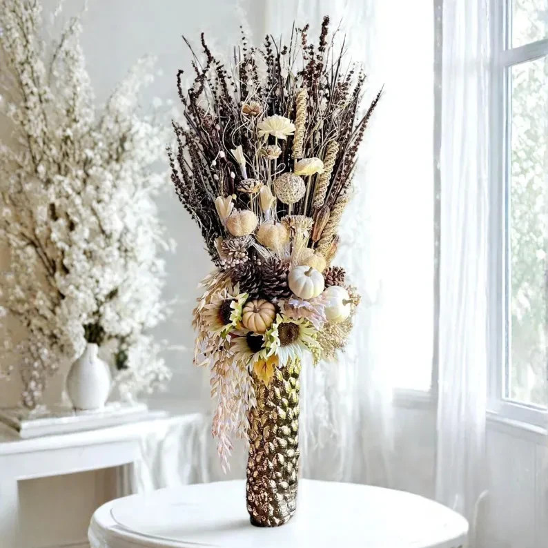 Large Sunflower Floral Arrangement: Fall Home Decor, Thanksgiving Centerpiece