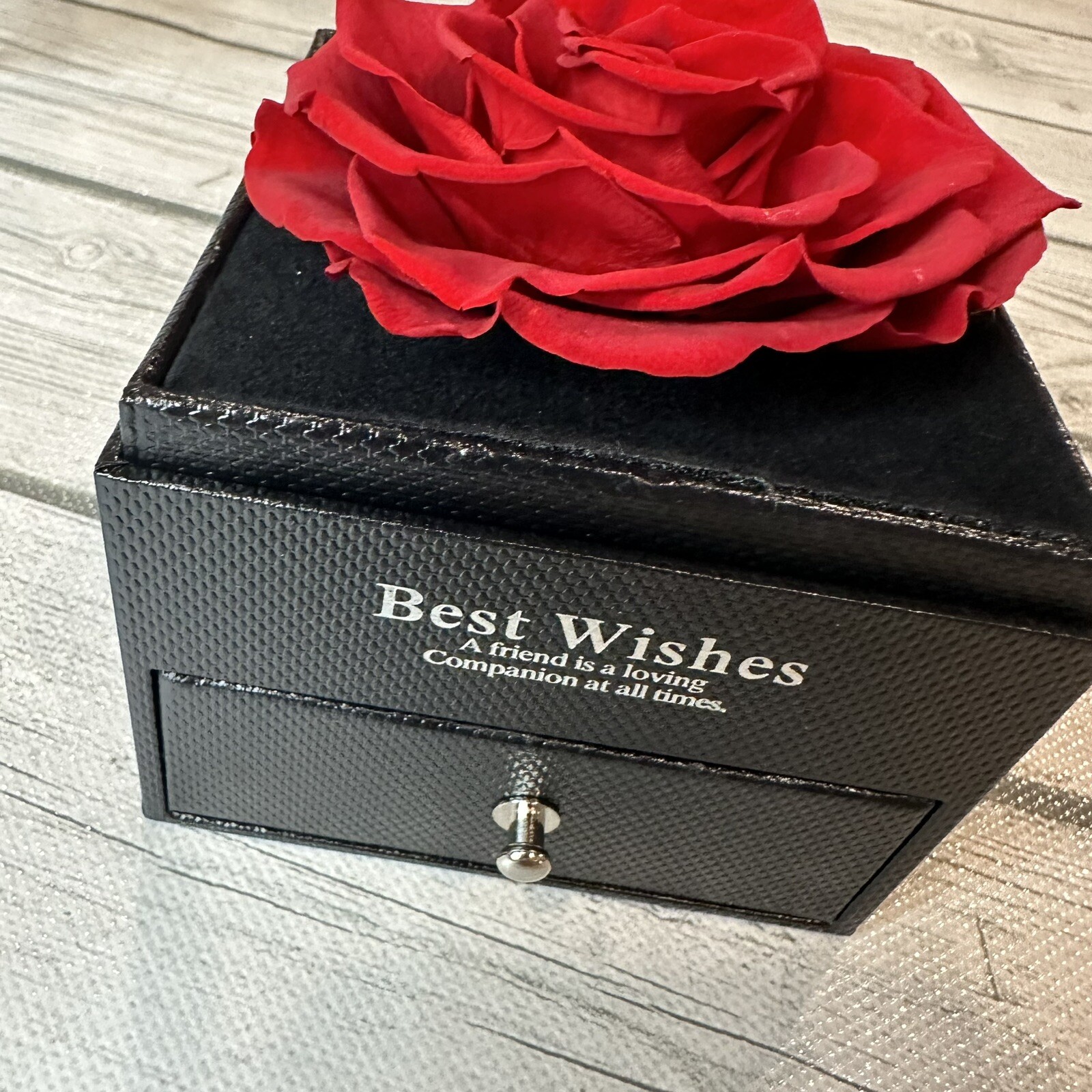 REAL Preserved Eternity Forever Rose Luxury Box Holiday Wedding Gift & Necklace