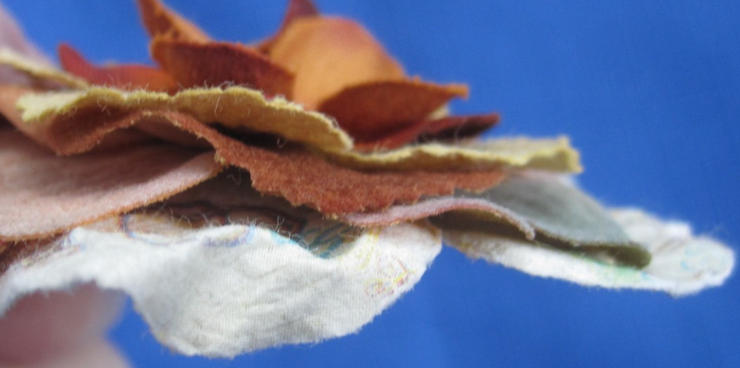#8 Lot-44 Medium Layers Used Mulberry Flower Petals 1-3″ Brads Multiple Colors
