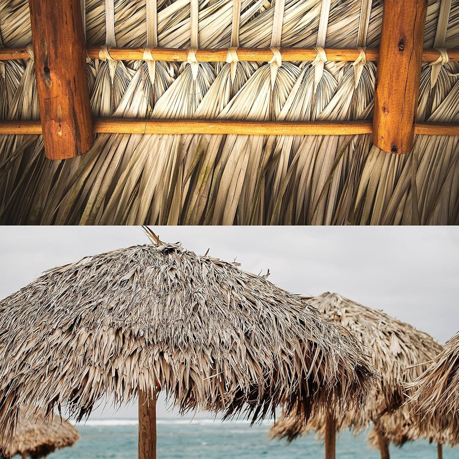 Versatile Waterproof Artificial Palm Thatch – 78.8″ Mexican Style for Garden