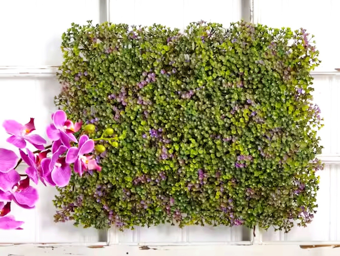 Subject: 6×6 Artificial Greenery Panel – Corsican Mint Style Wall Décor 🌿💜