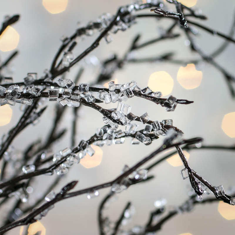 Package of 2 of Whispy Artificial Icy Birch Branch 28″ Sprays
